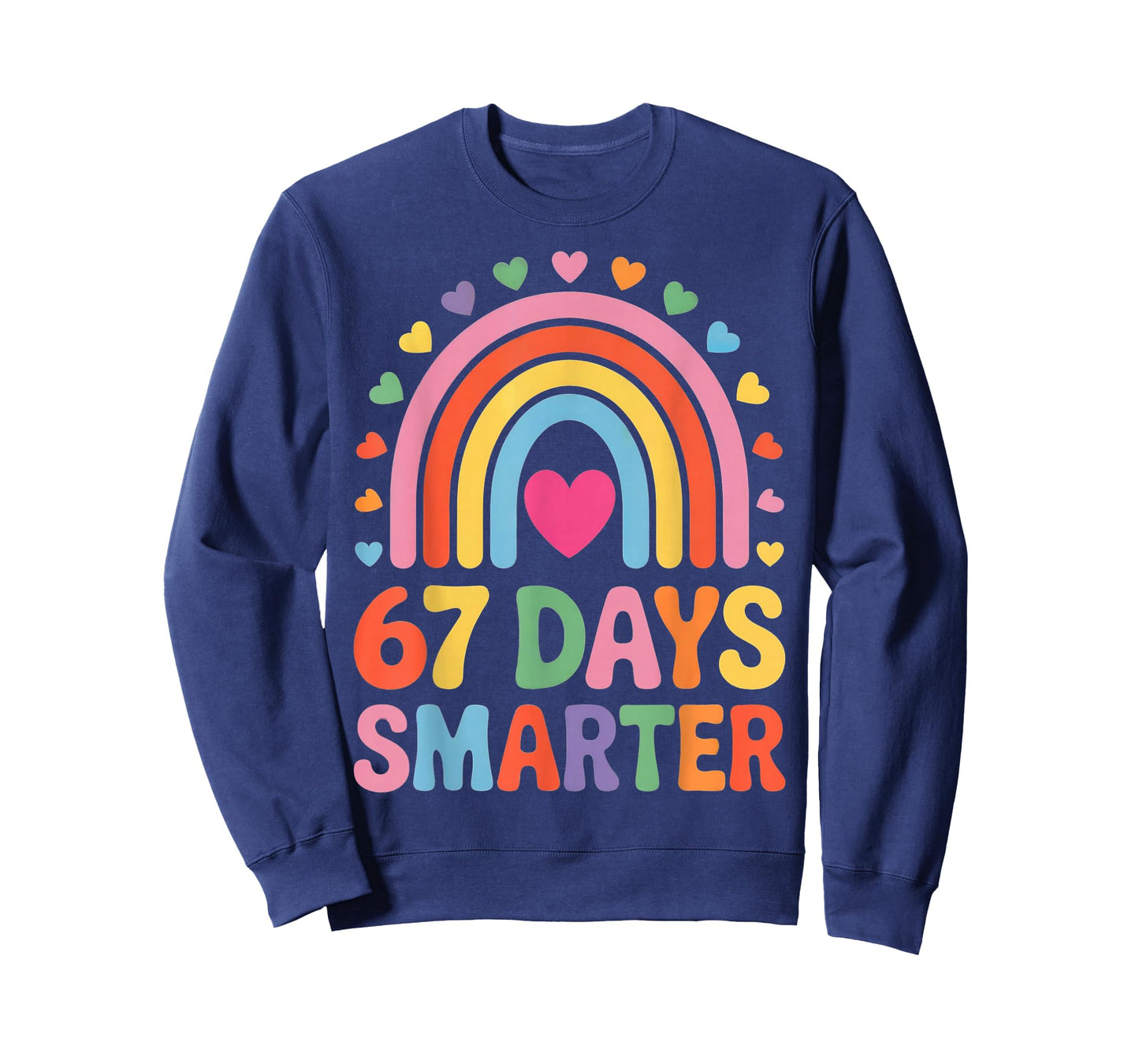 67 Days Smarter Rainbow for Back to School Kids T-Shirt