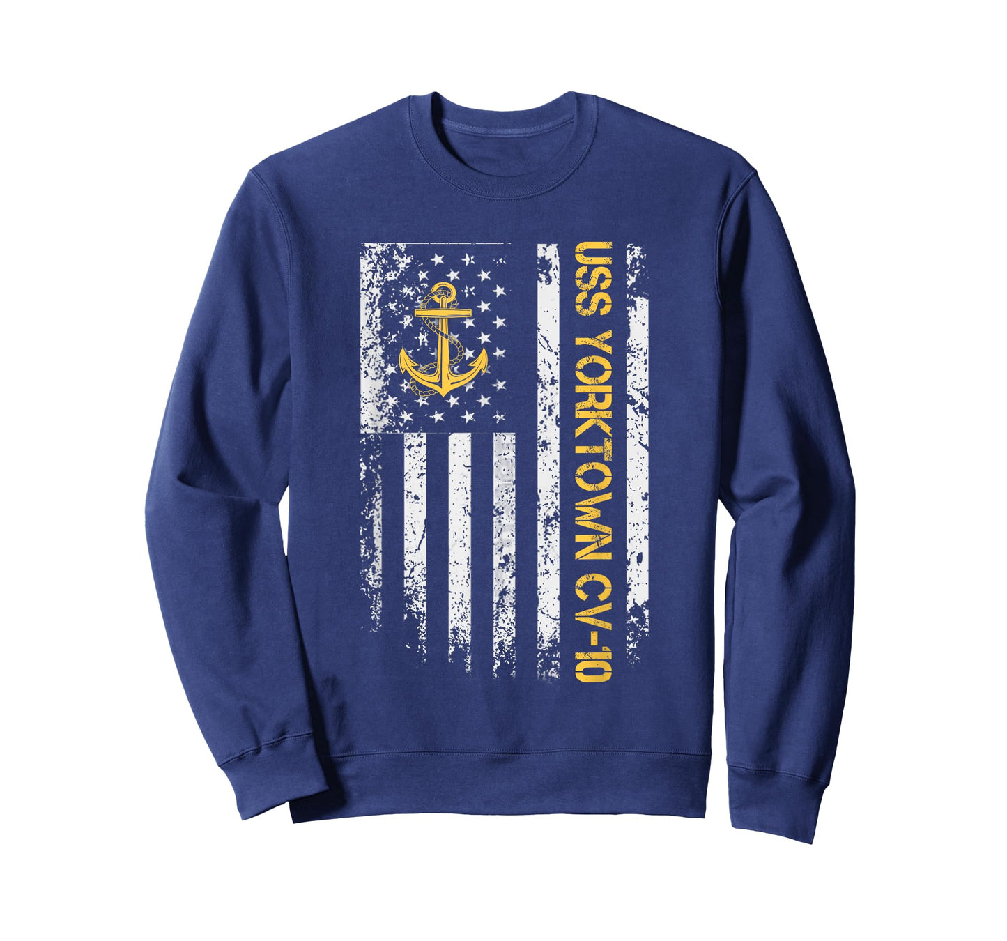 USS Yorktown CV-10 Aircraft Carrier USA Flag Veterans Day Women Men T-Shirt