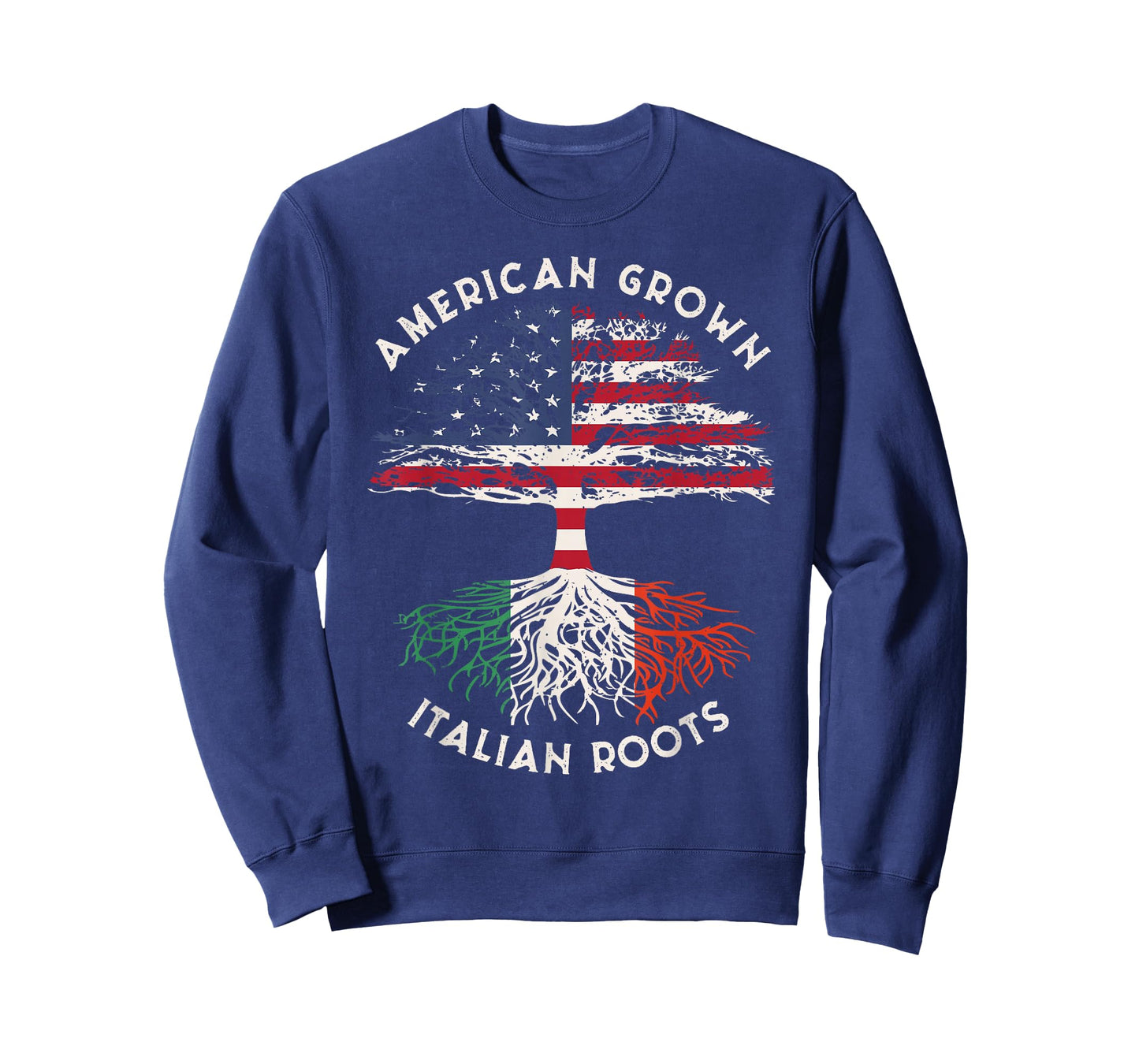 American Grown Italian Roots Family Tree Italy Flag Italian T-Shirt