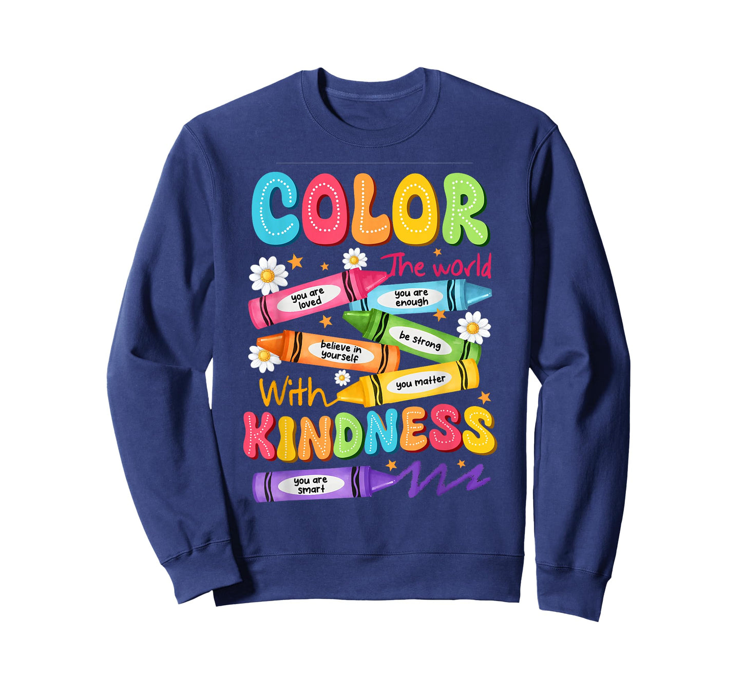 Color The World with Kindness Teachers Funny Back to School T-Shirt