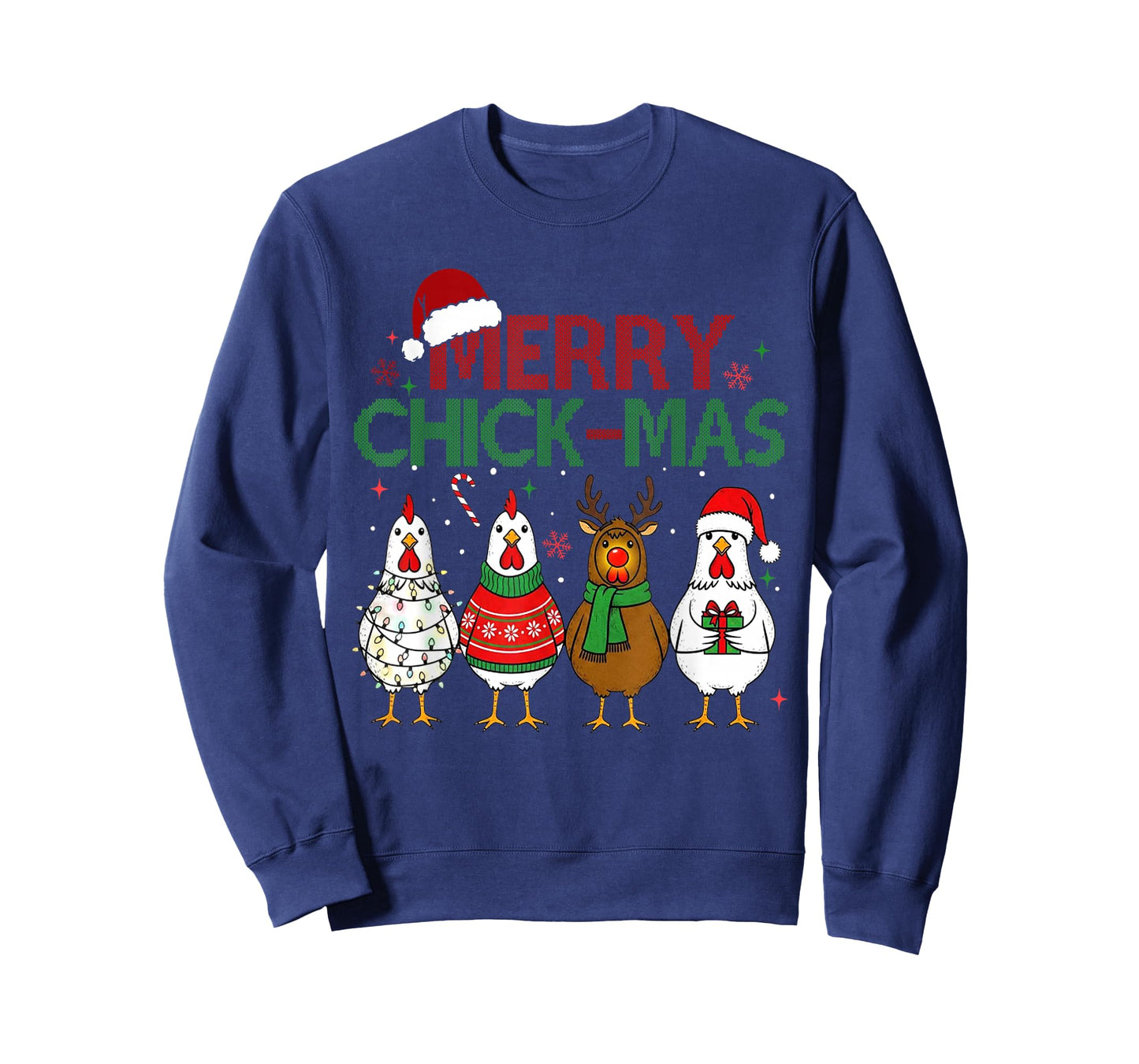Chicken Christmas Santa Hat Merry Chickmas Xmas Farm Animal T-Shirt