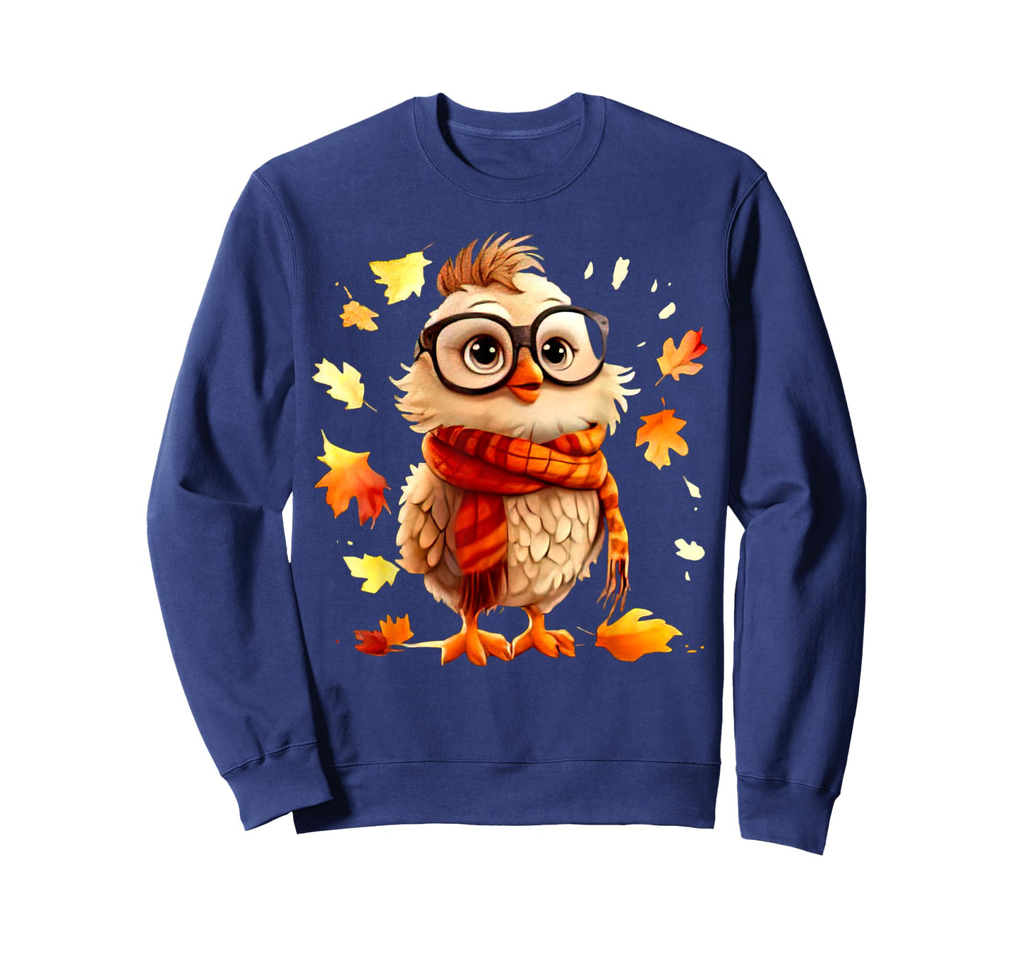 Cute Chick Fall Leaves Chicken Farm Animal Autumn T-Shirt