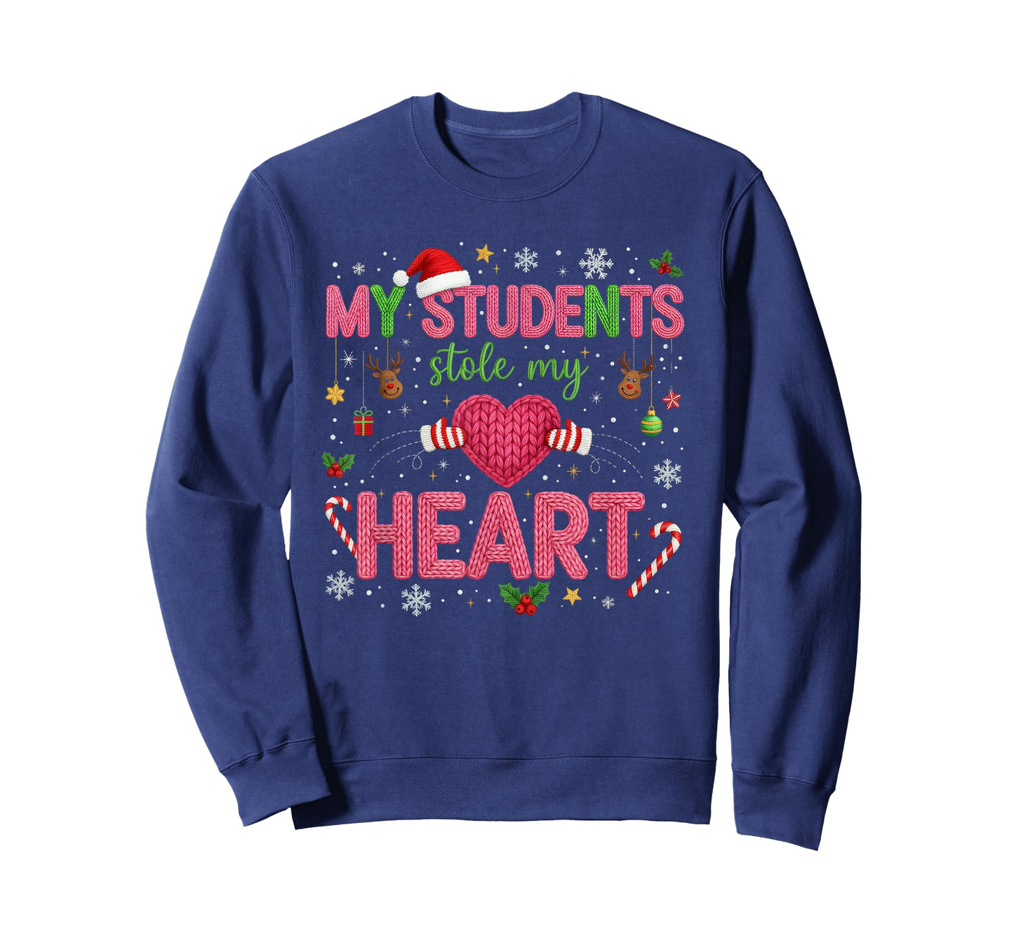Funny Teacher Xmas My Students Stole My Heart Christmas T-Shirt