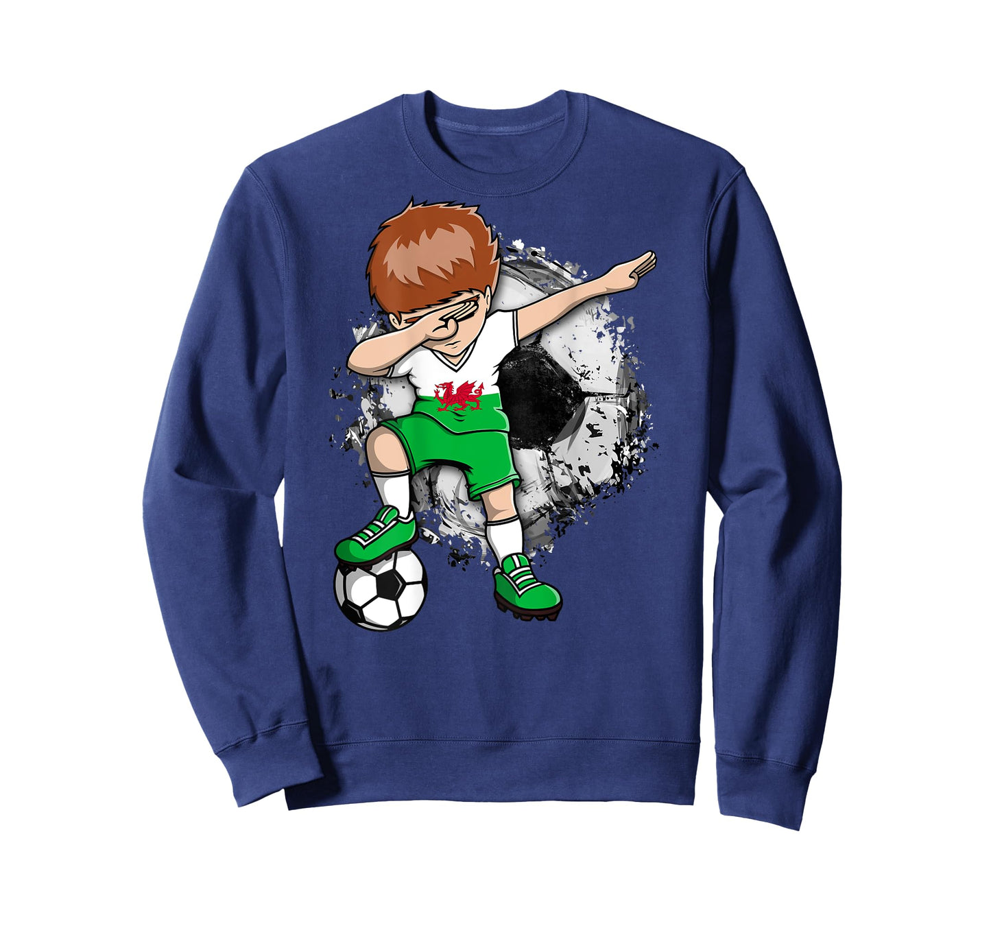 Dabbing Soccer Boy - Wales Jersey Welsh Football Lover Sport T-Shirt