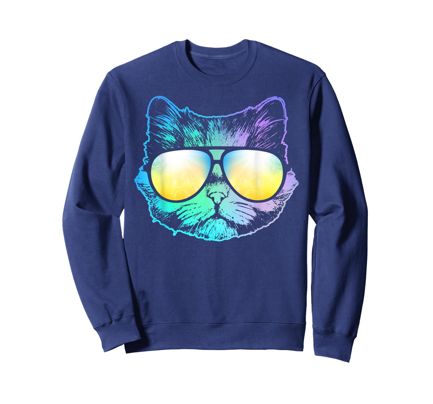Cat Neon Face Shirt For Kitty Or Kitten Lovers Men Women Kids T-Shirt