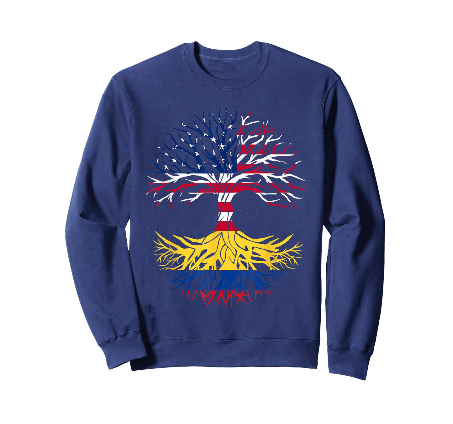 Colombian Roots American Grown Tree Flag USA Colombia Gift T-Shirt