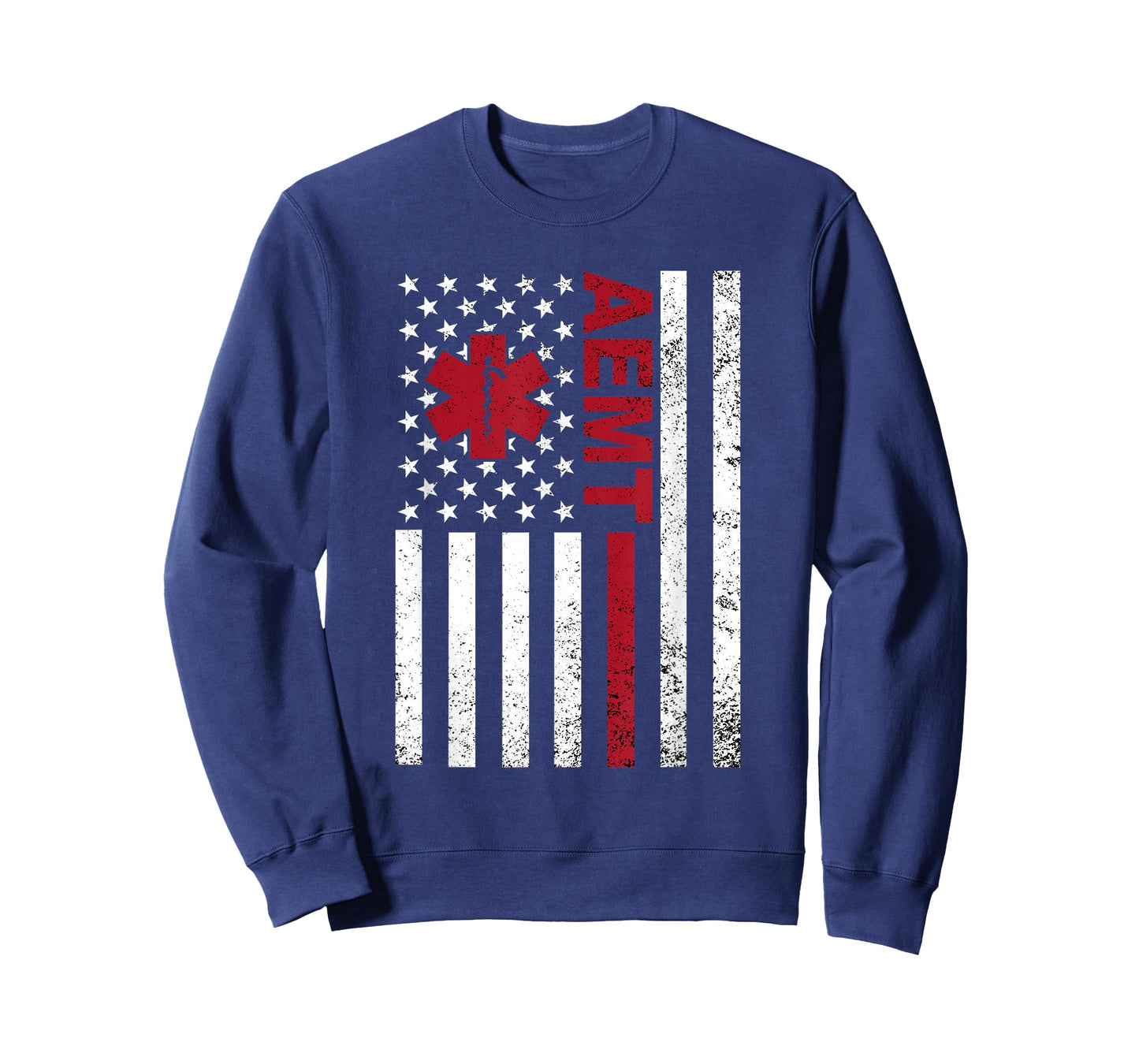 AEMT Advanced Emergency Medical Technician USA Flag T-Shirt