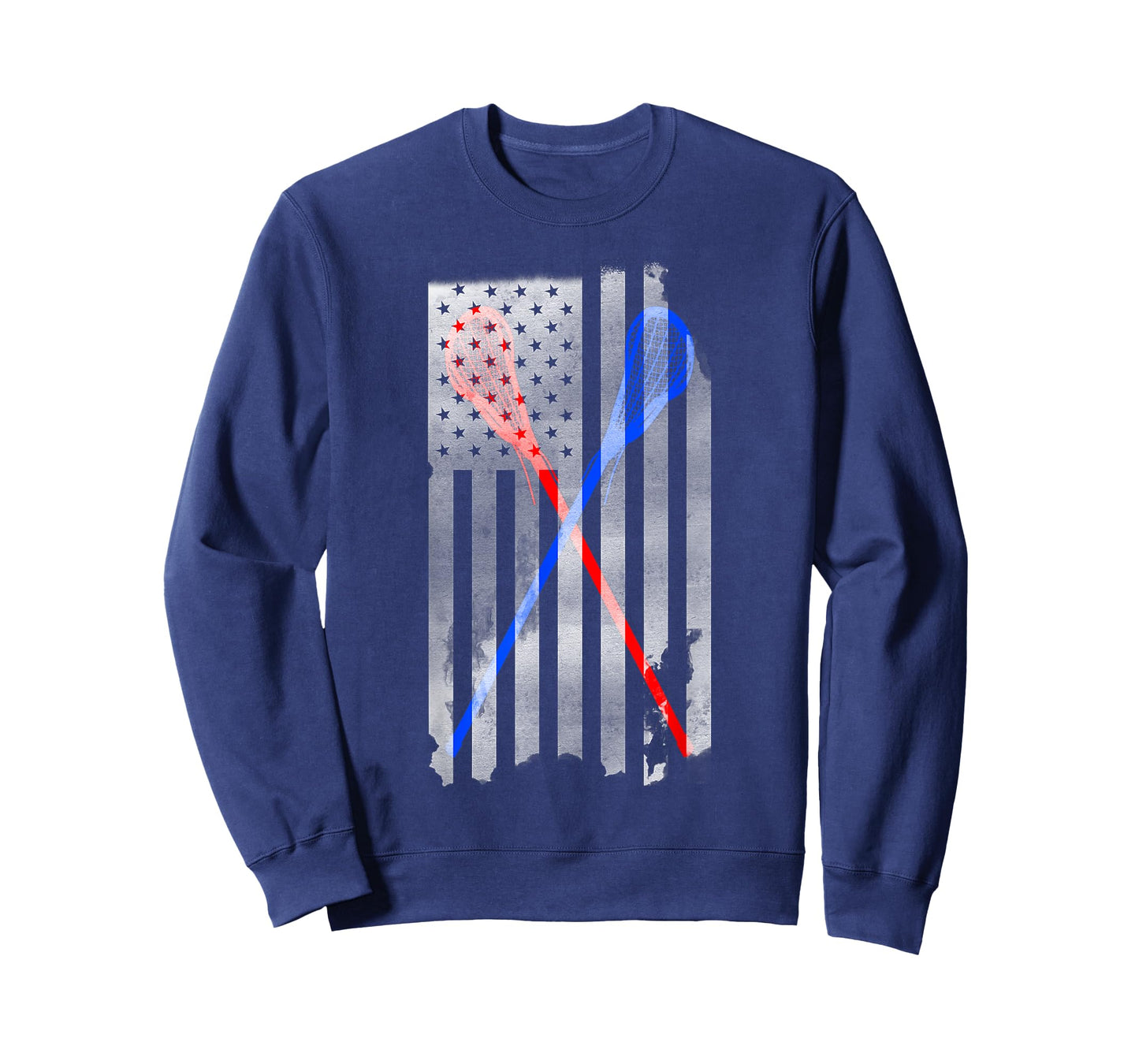 Lacrosse LAX American Flag T-Shirt T-Shirt