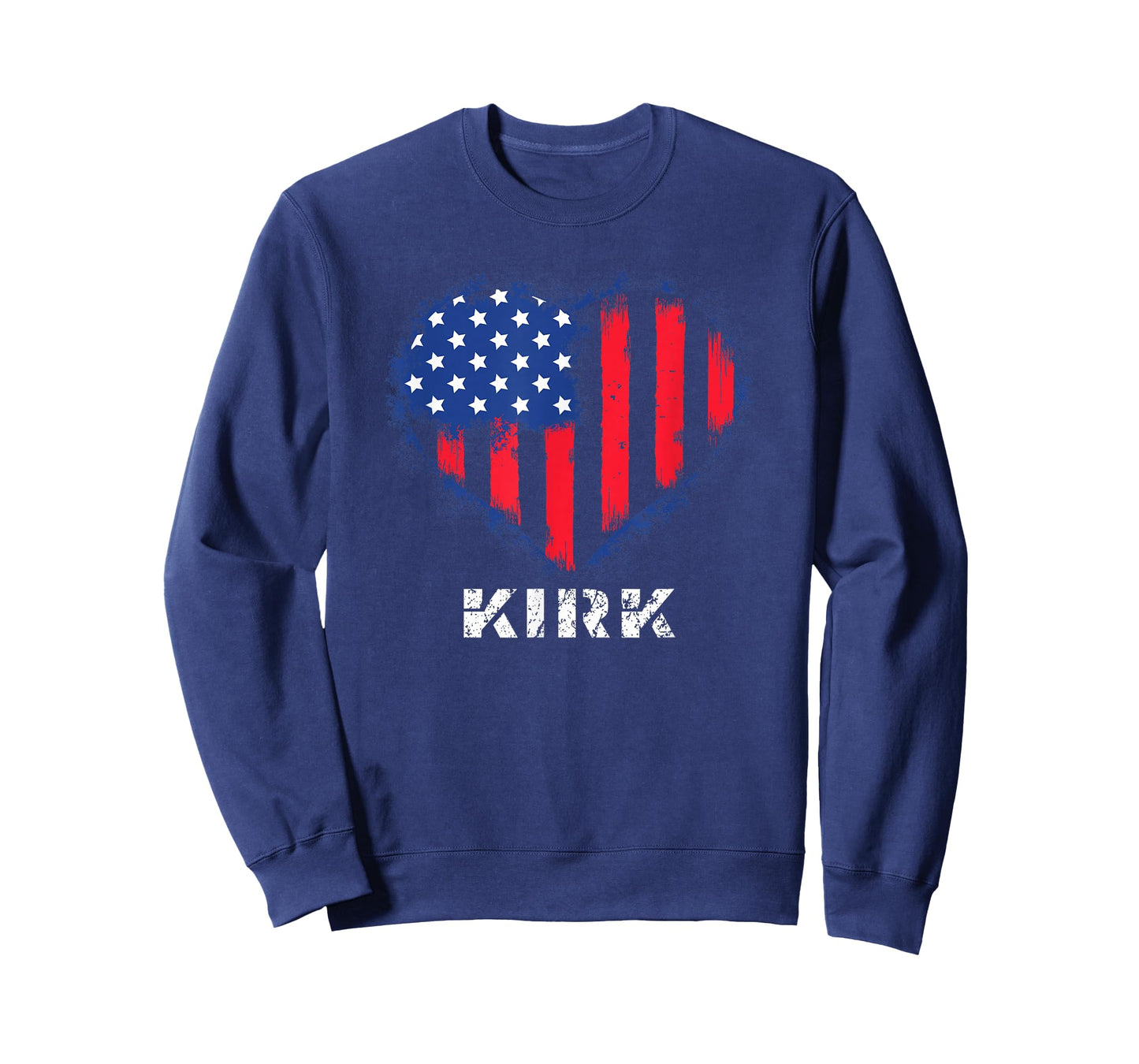 Kirk USA Flag Heart T-Shirt Personalized T-Shirt