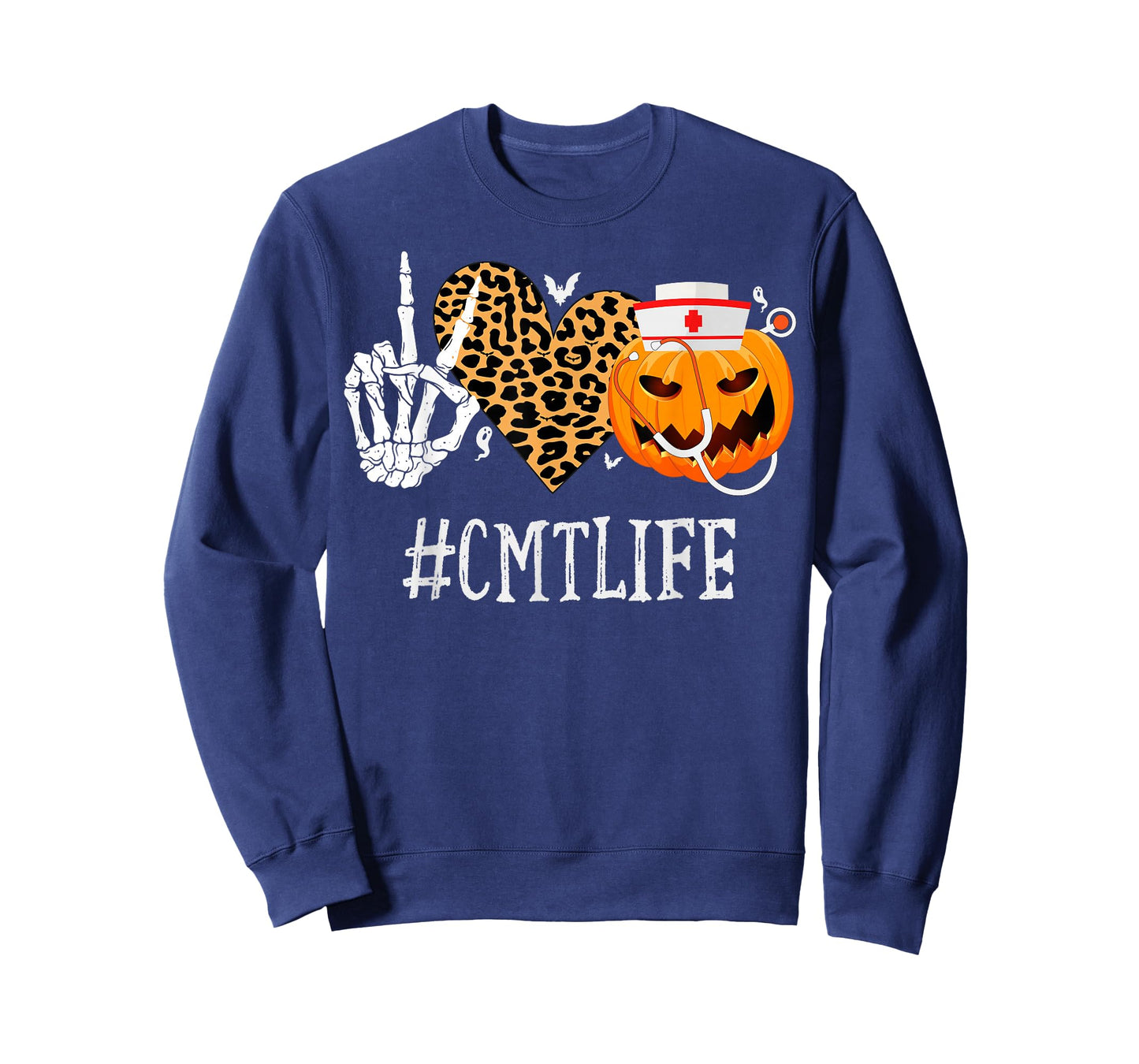 CMT Certified Massage Therapist Peace Love Pumpkin Halloween T-Shirt