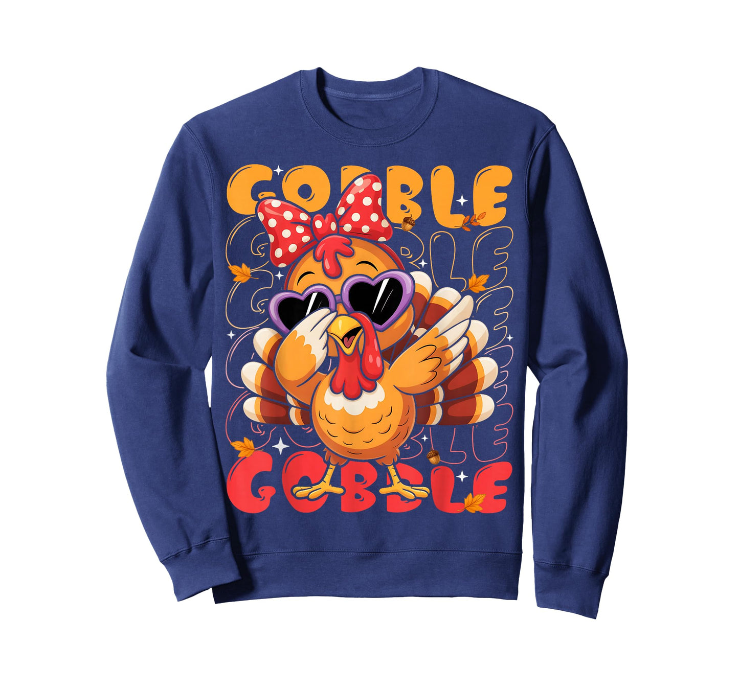 Cute Dabbing Turkey Gobble Thanksgiving Girls Womens Kids T-Shirt