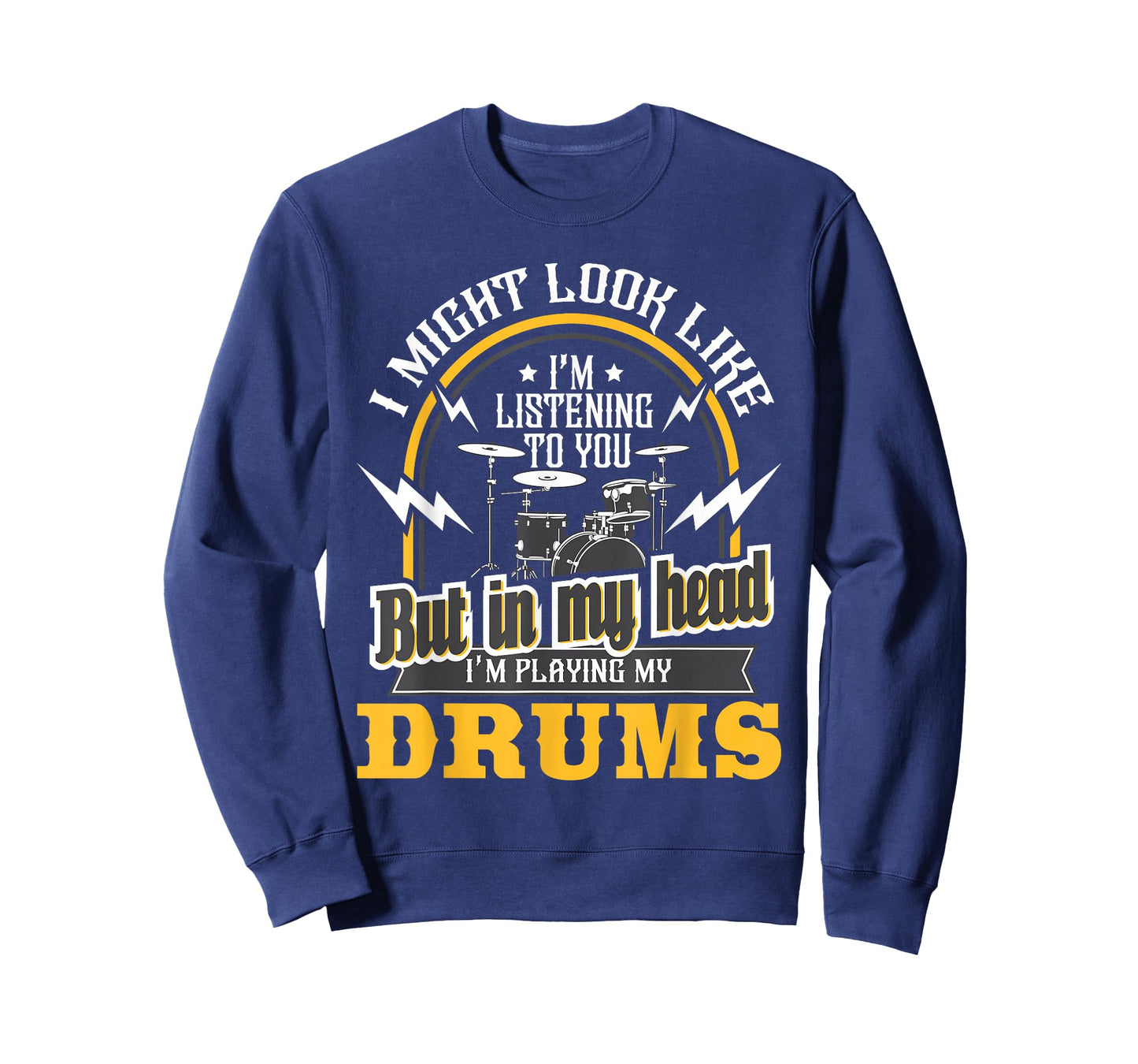 in My Head I'm Playing My Drums - Drummer Percussionist T-Shirt Small