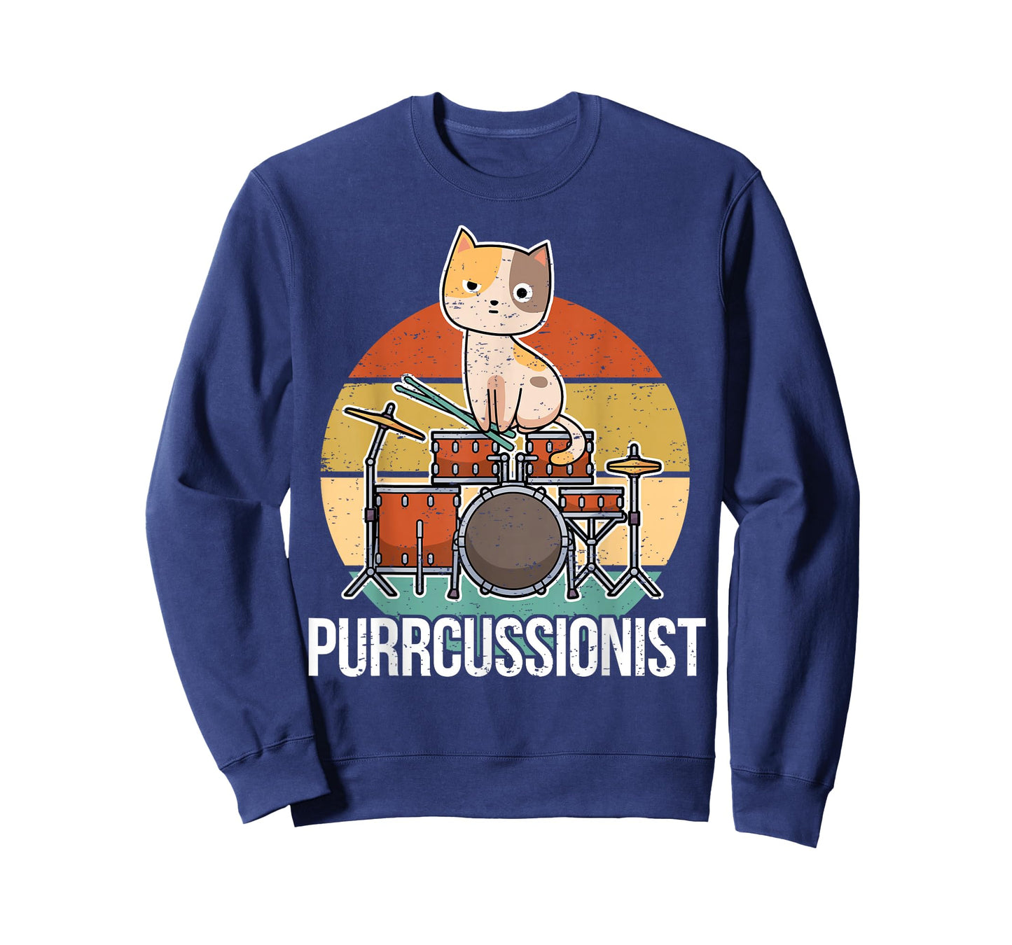 Funny Percussion Drummer Drumming Drums Saying I Kitten Cat T-Shirt