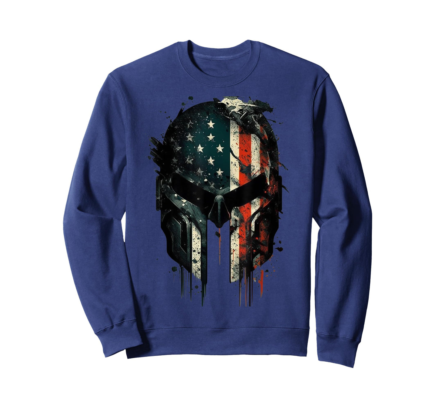 American Spartan Reaper Themed USA Flag National Pride Women Men T-Shirt