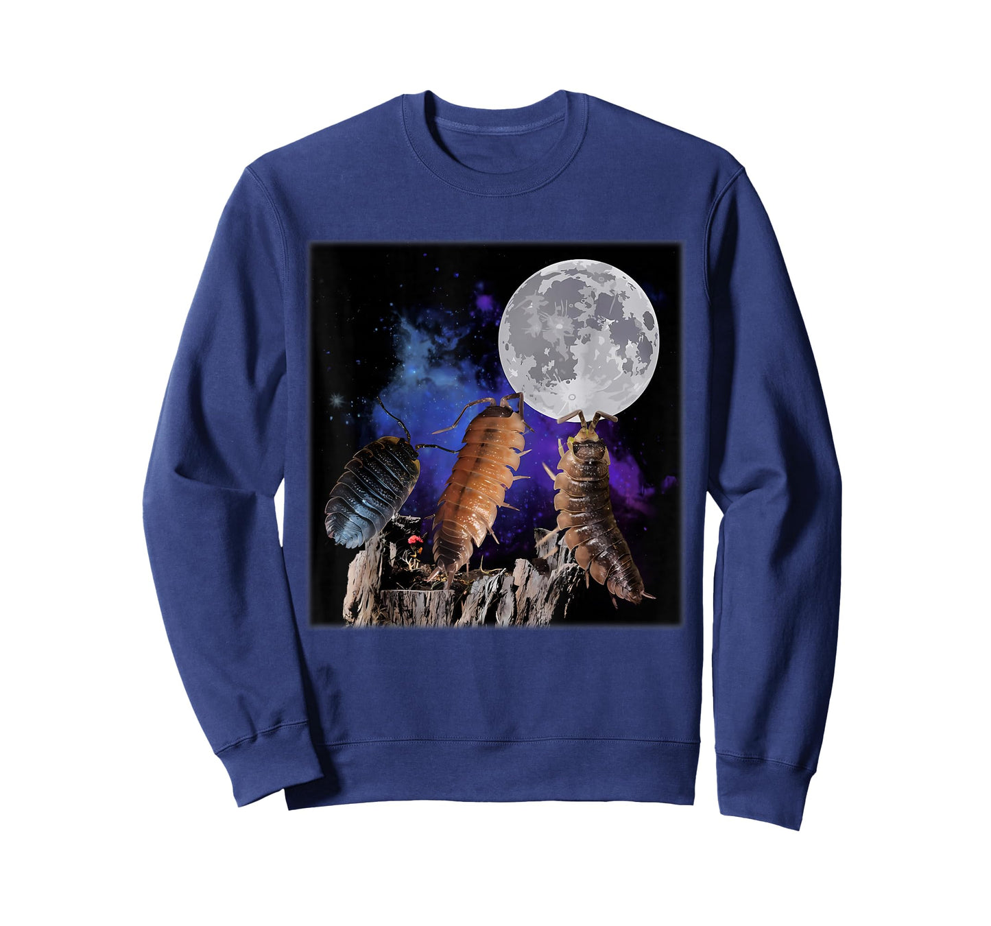 Vintage Three Isopods Howling at The Moon Insect Entomology T-Shirt