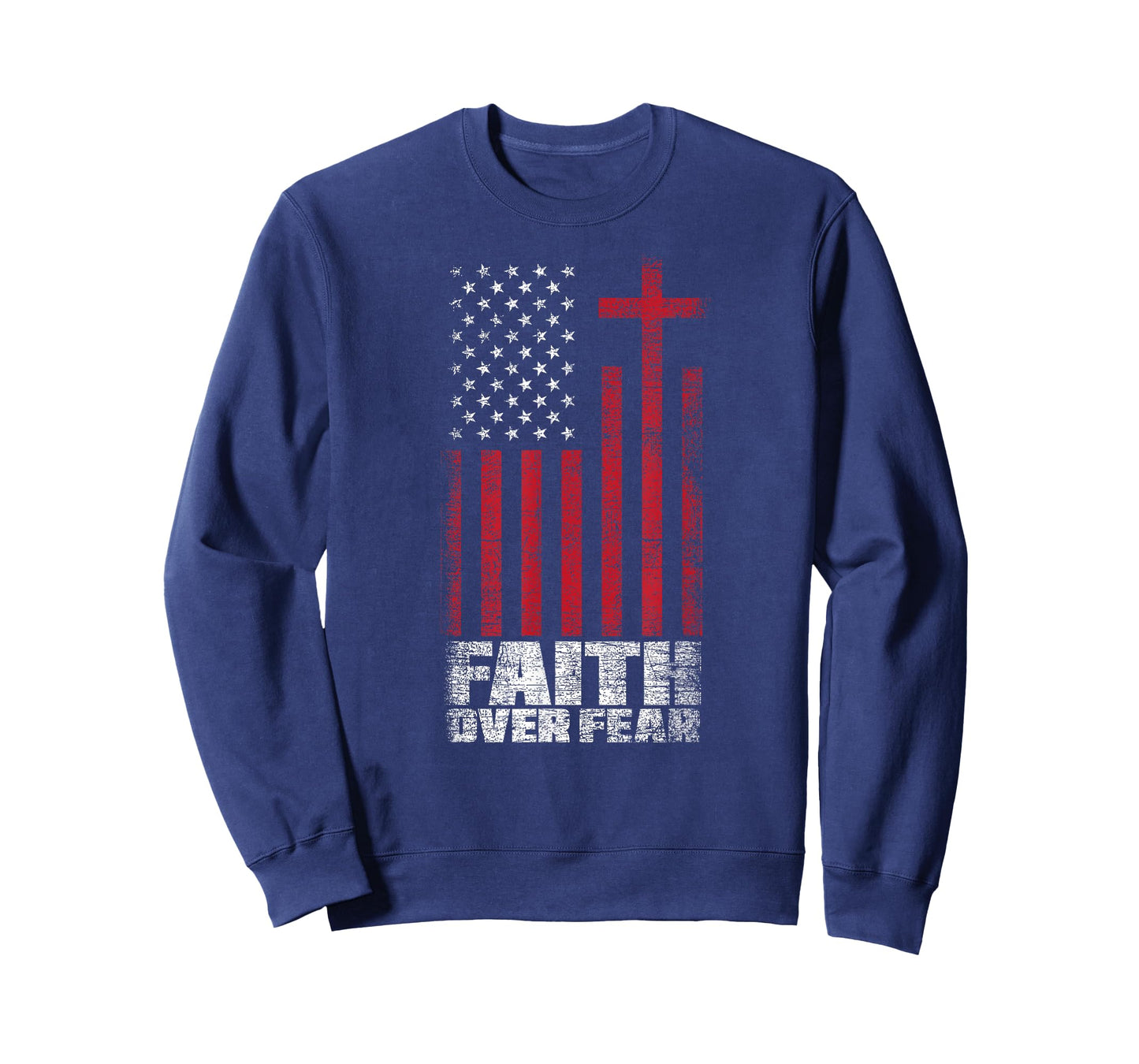 America Pride Faith Over Fear USA Flag Prayer T-Shirt