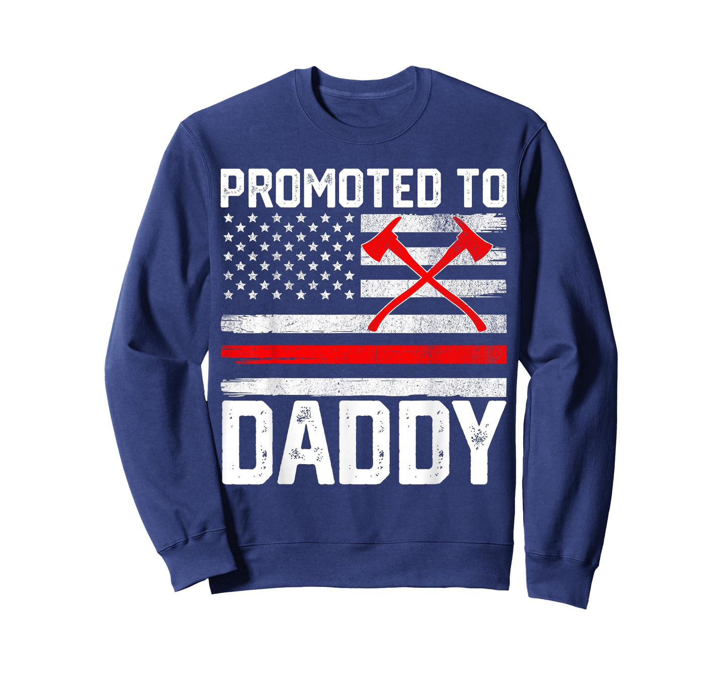 Promoted To Daddy Firefighter Fireman New First Time Dad Men T-Shirt