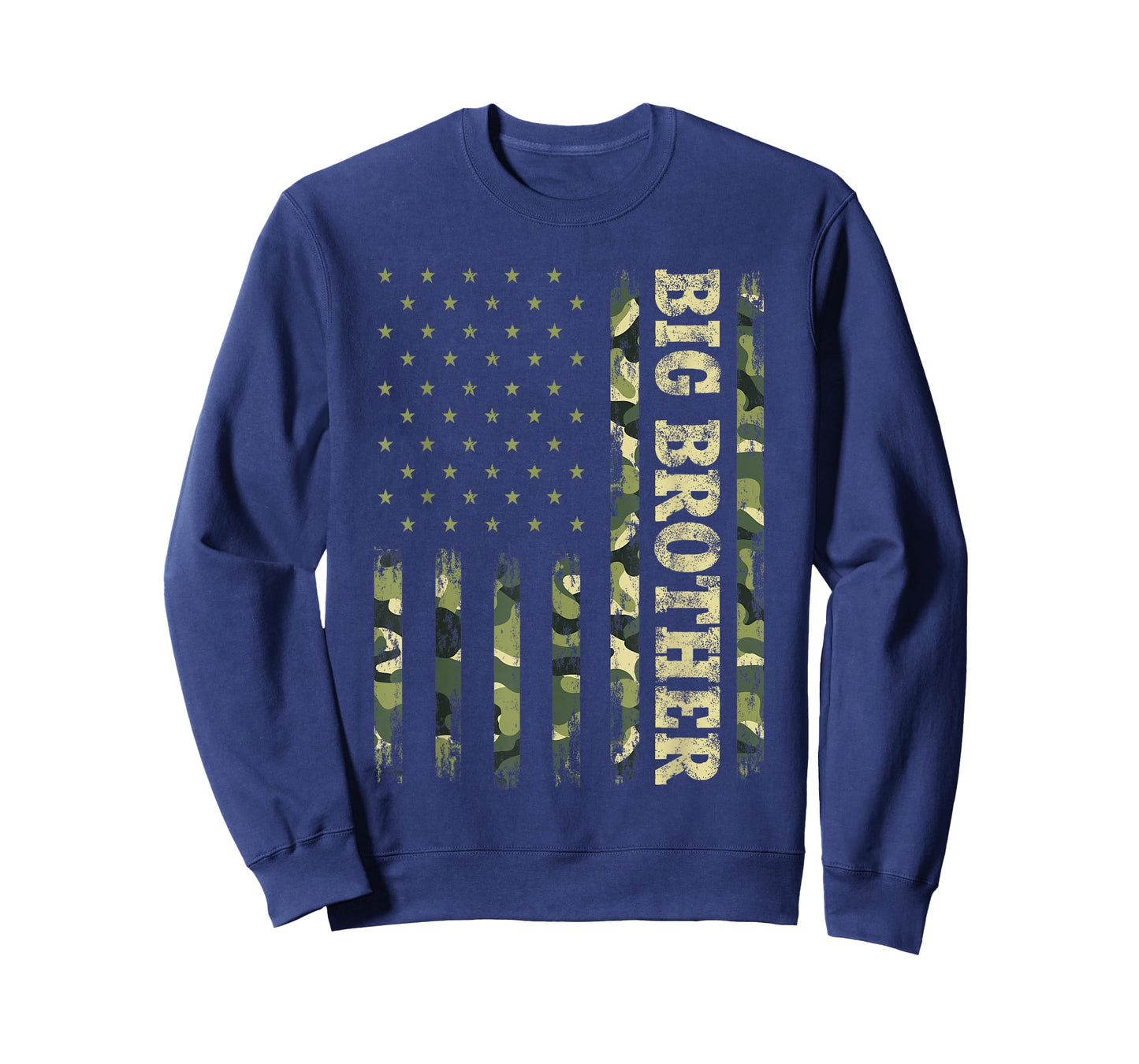 Fathers Day Shirt Bro, Big Brother Camouflage American Flag T-Shirt