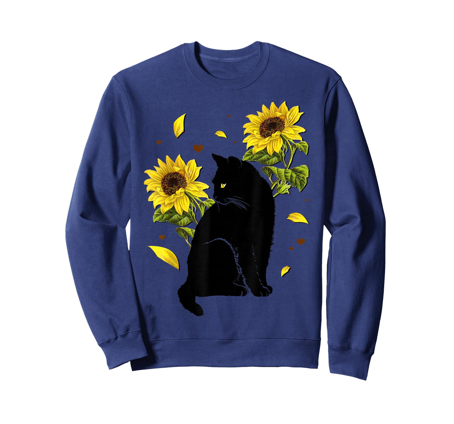 Cat Sunflower Christmas Tree Sun Flower Cat Lover Gift T-Shirt