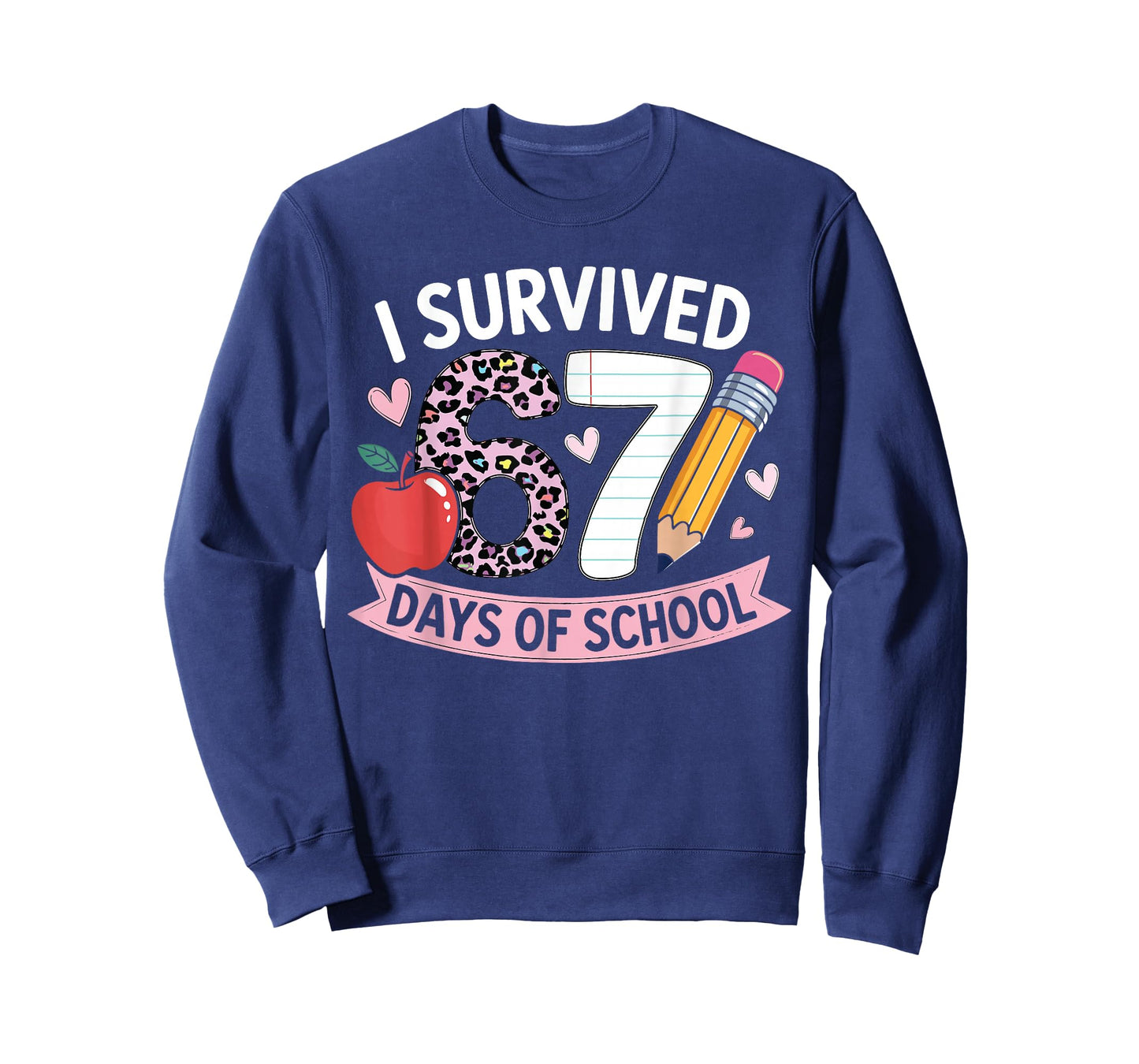I Survived 67 Days of School Funny Meme Student Teacher T-Shirt