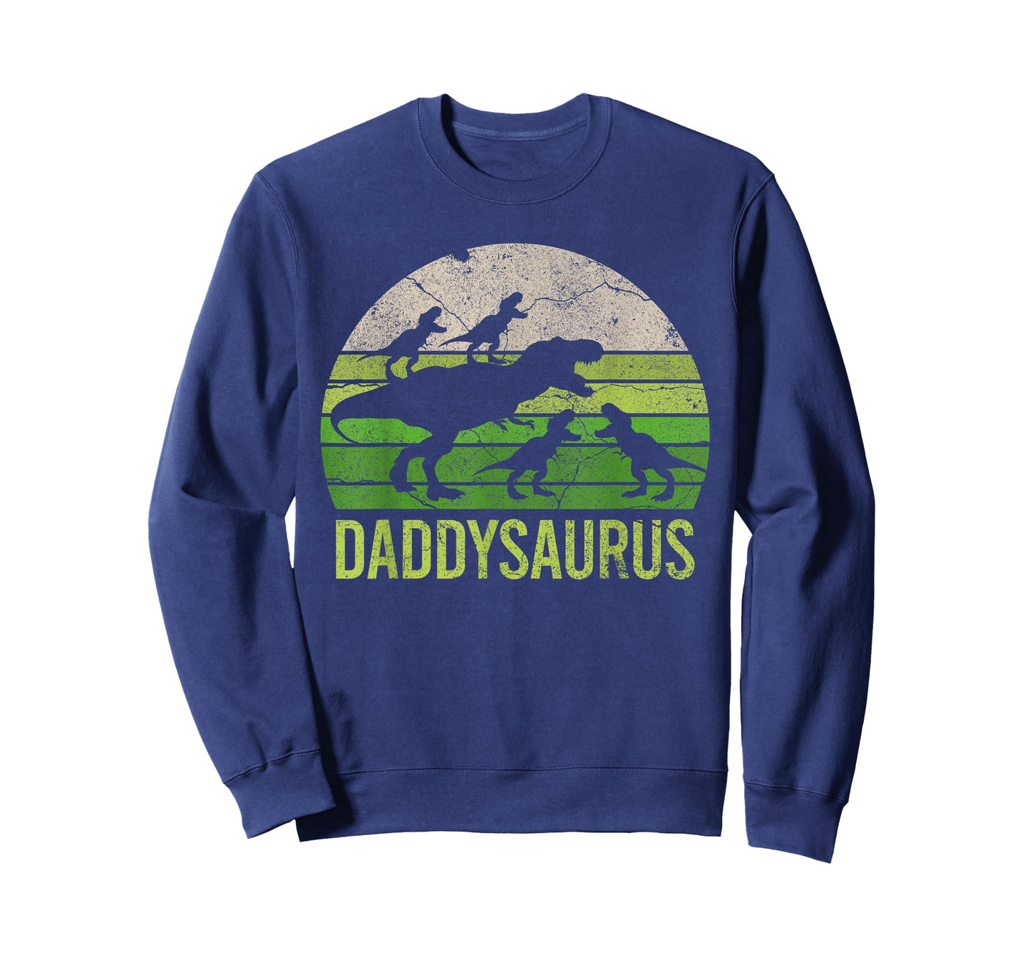 Daddysaurus 4 four kids Vintage Christmas Gift Fathers Day T-Shirt