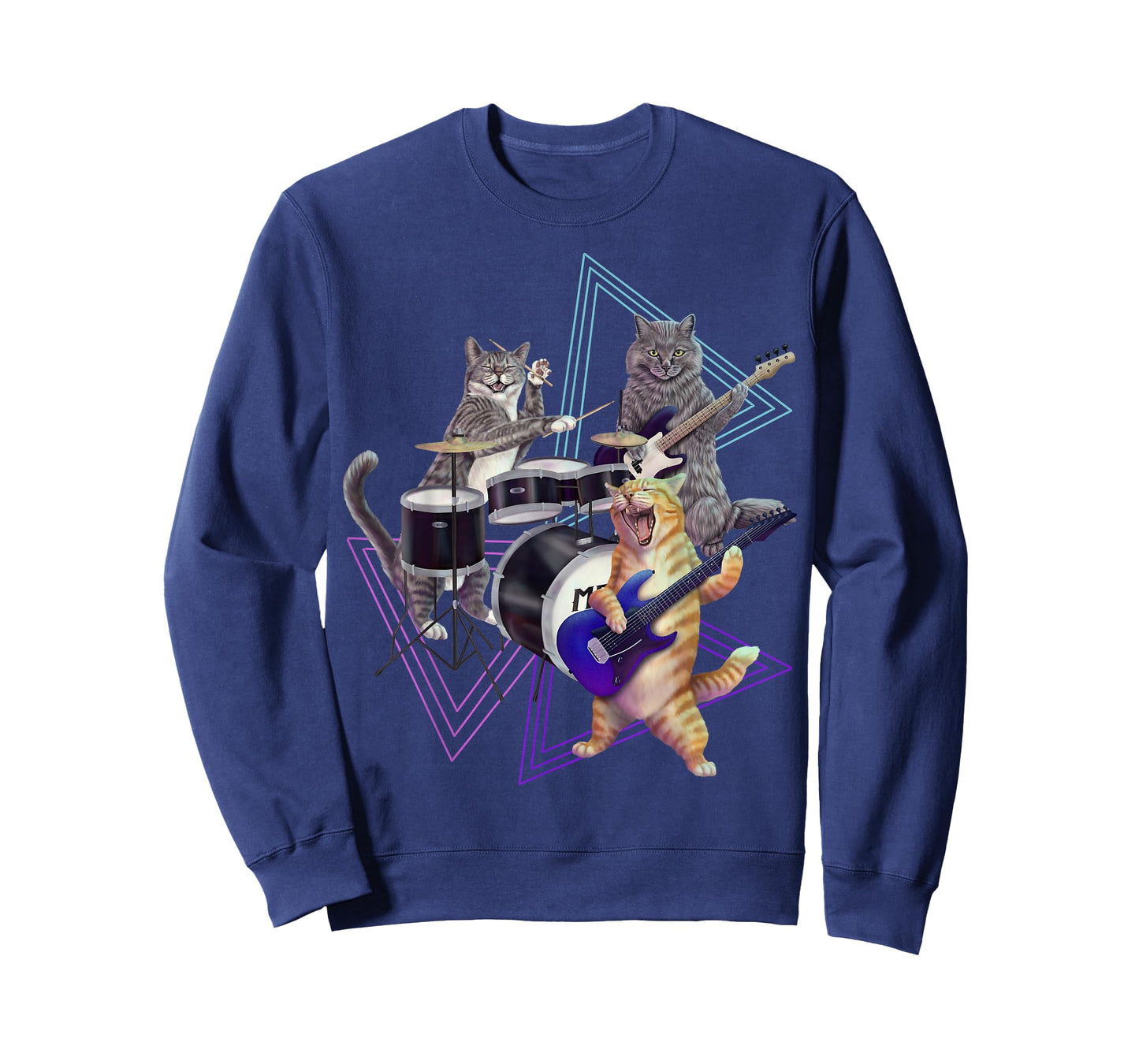 Cat band - Rock kitties on bass, guitar, and drum set T-Shirt
