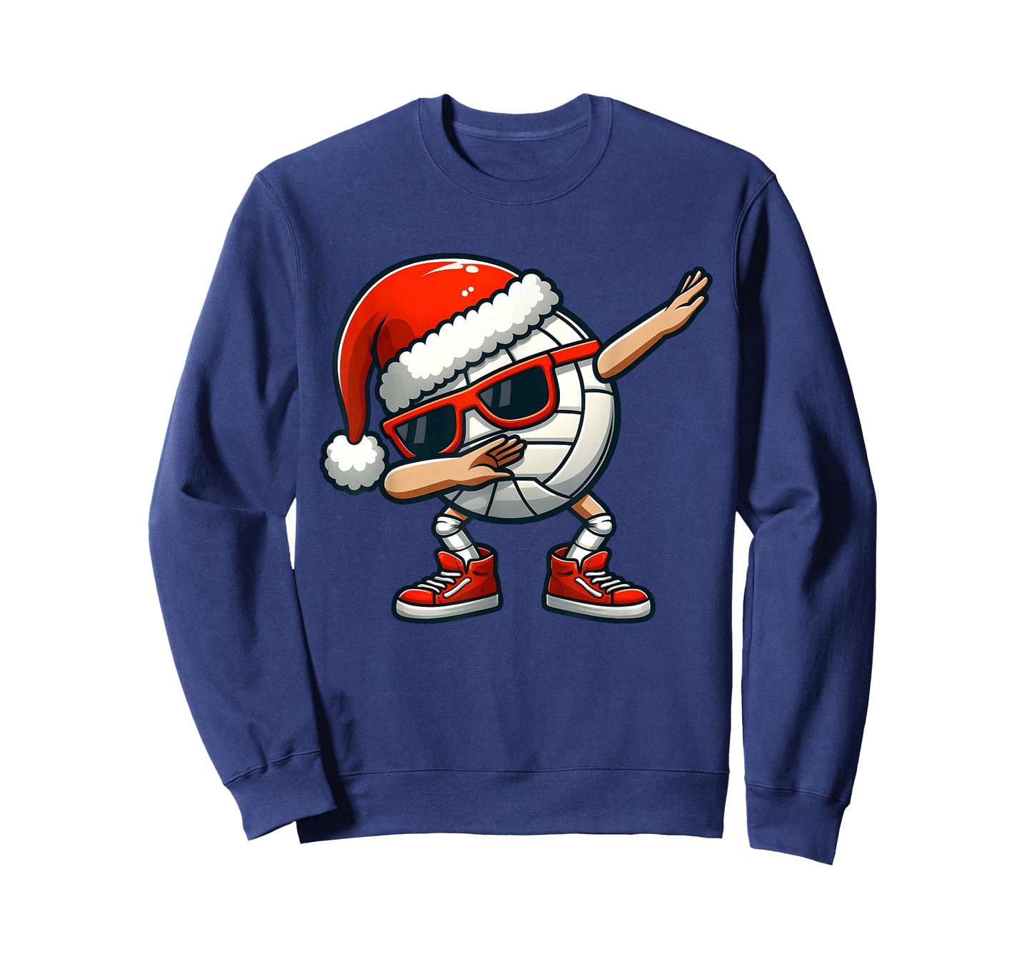 Volleyball Santa Hat Dabbing Funny Toddler Boys Christmas T-Shirt
