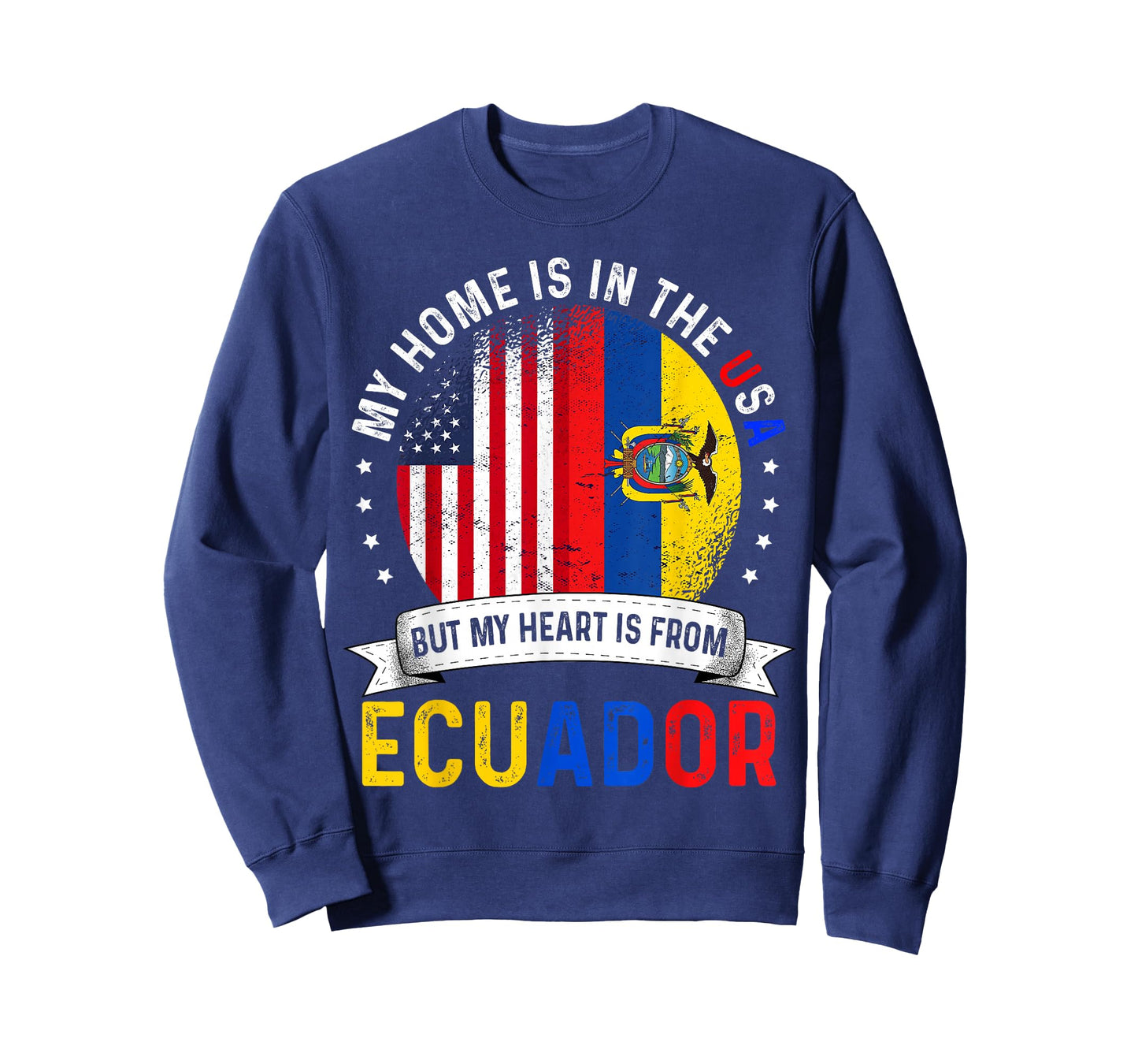 Ecuadorian American Patriot Heart is from Ecuador Flag T-Shirt