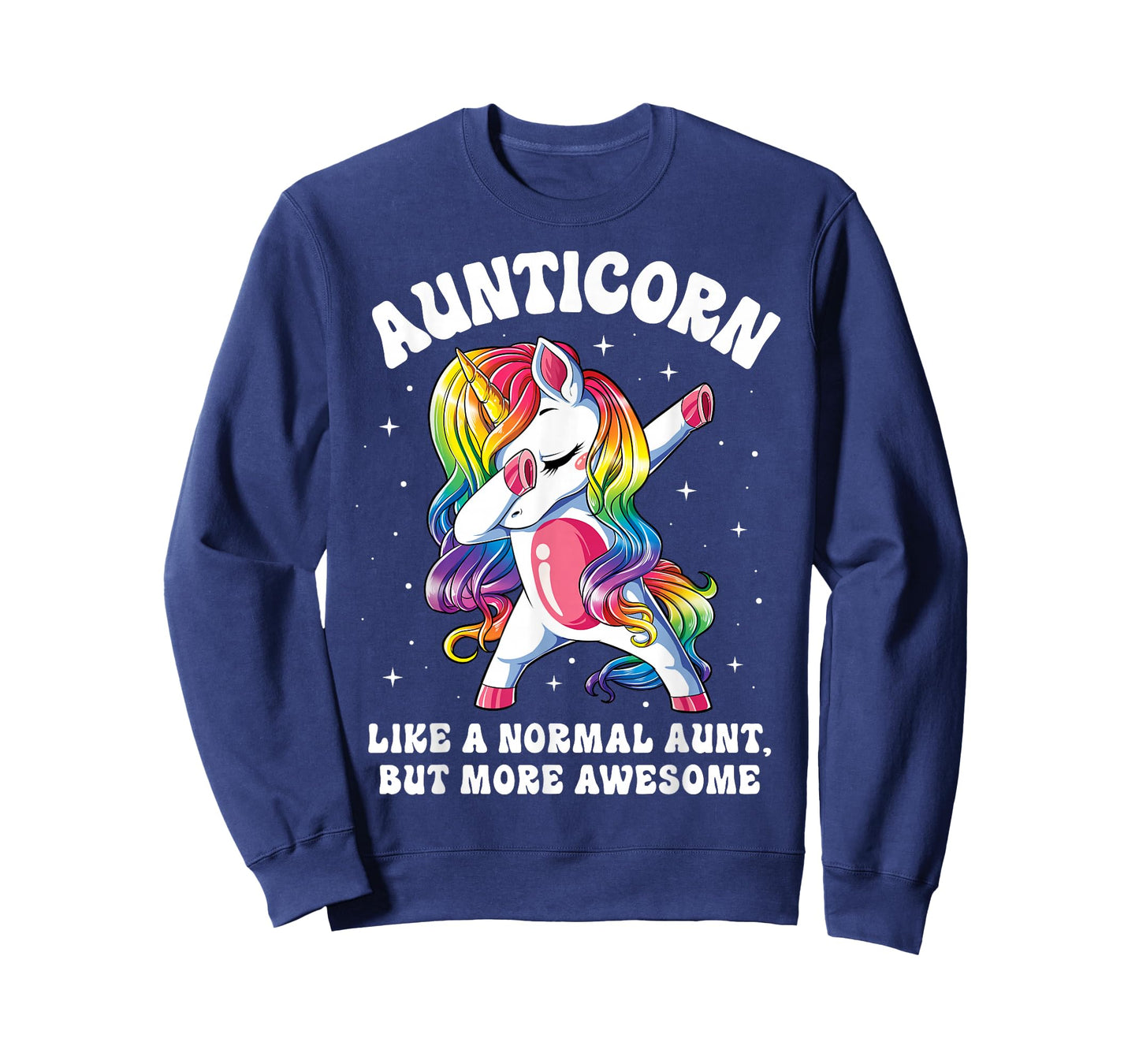 Aunticorn Like Normal Aunt But More Awesome Dabbing Unicorn T-Shirt Small