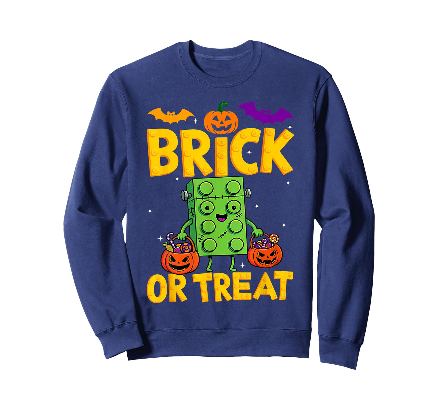 Brick or Treat Halloween Master Builder Blocks Building Kids T-Shirt