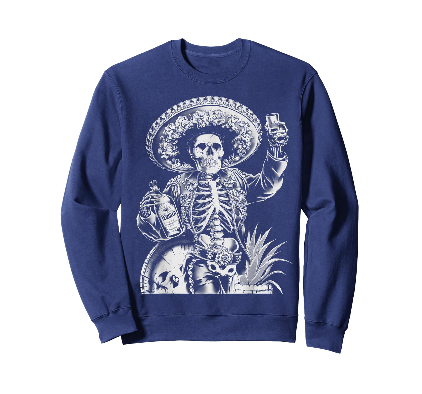 Mexico Vintage Skeleton Tequila Dia De Los Muertos Mexican T-Shirt