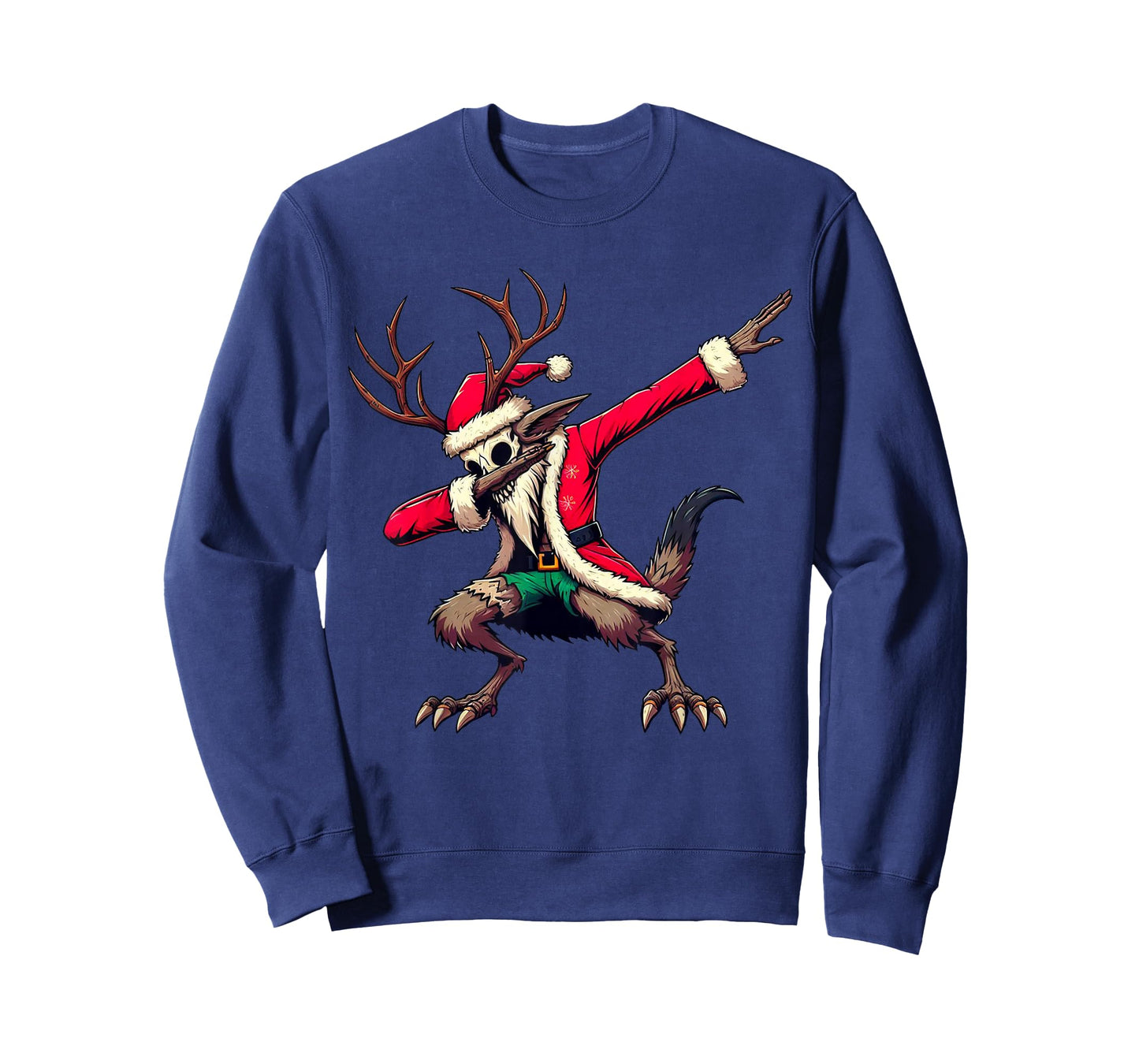 Funny Santa Wendigo Christmas Dabbing Cryptid cryptozoology T-Shirt