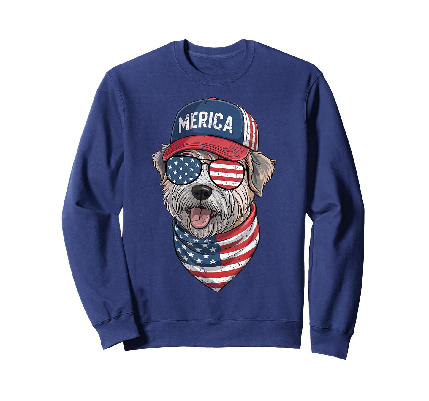 Wheaten Terrier 4th of July US American Flag Dog Patriotic Men Women Kids T-Shirt