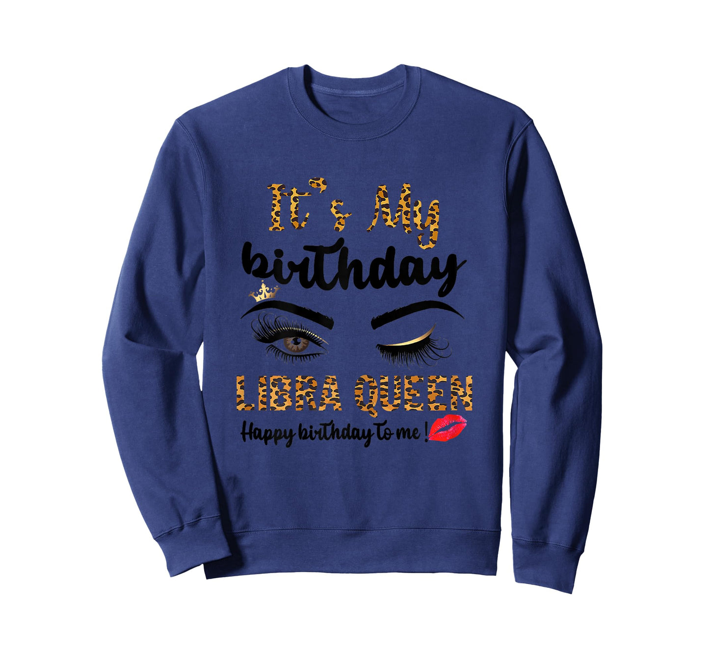 Leopard Women Libra Queen It's My Birthday Libra Girl T-Shirt