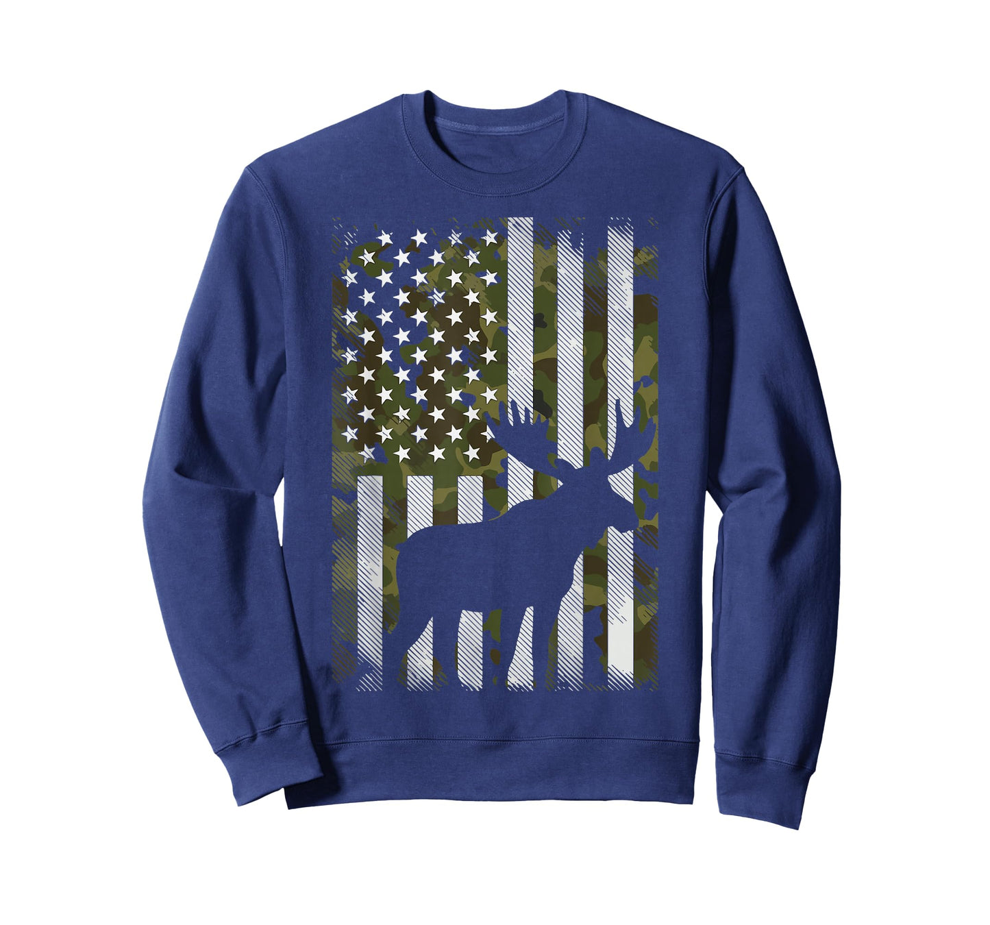 Moose USA Flag Alaska Wildlife T-Shirt