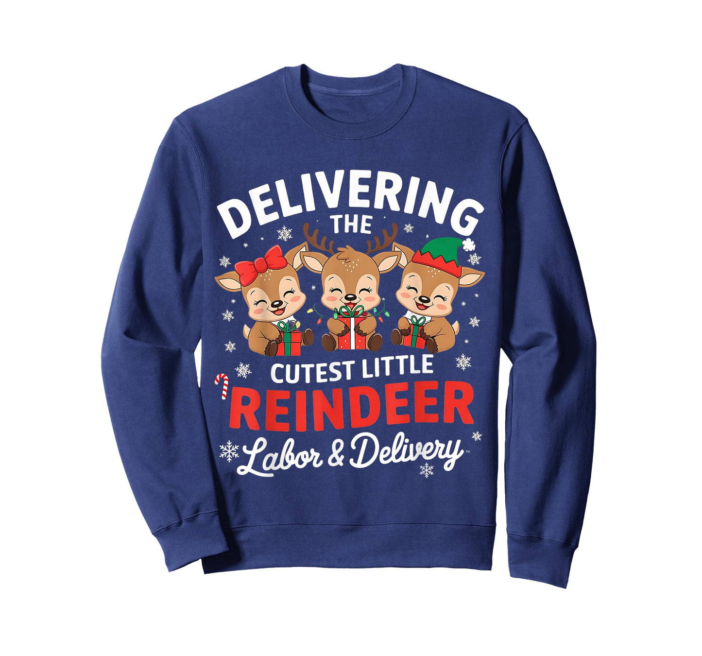 Christmas Delivering the Cutest Reindeer Labor and Delivery T-Shirt