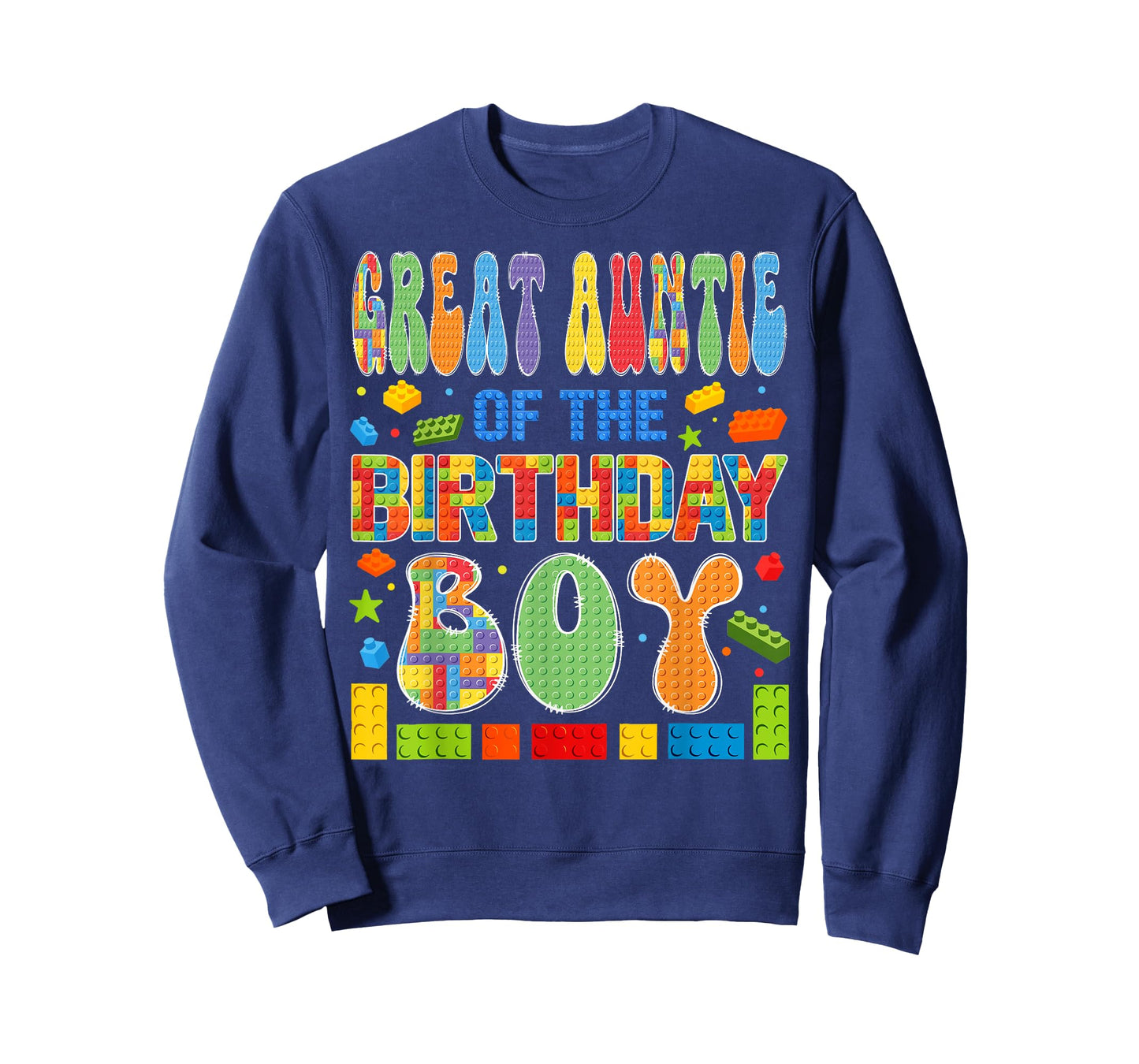 Great Auntie Of The Birthday Boy Building Block Birthday T-Shirt