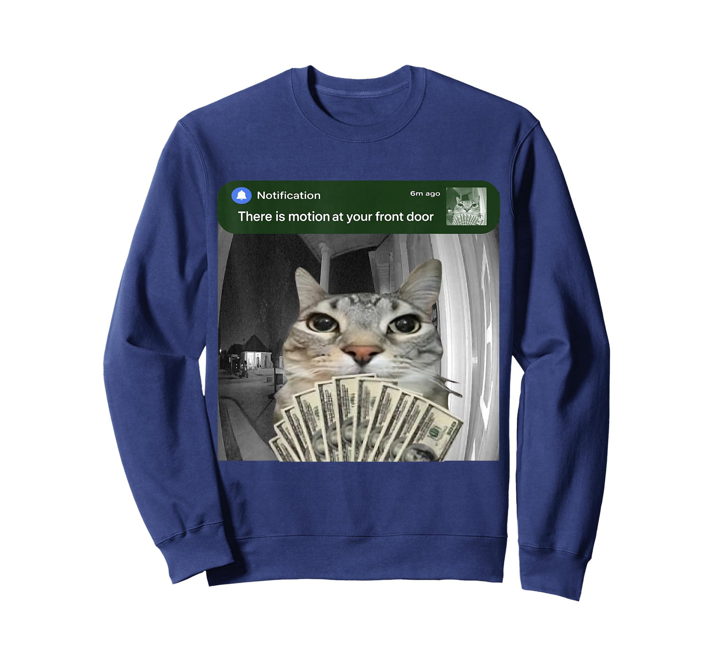 There is Motion at Your Front Door Funny Cat Motion Meme T-Shirt