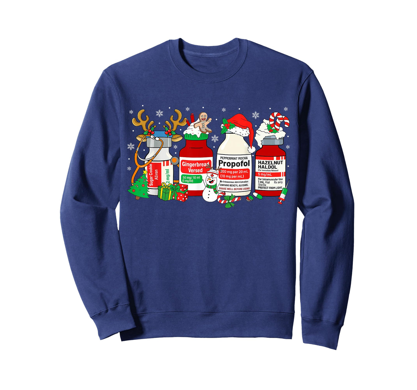 Christmas Nurse Peppermint Mocha Propofol ER ED ICU RN Nurse T-Shirt