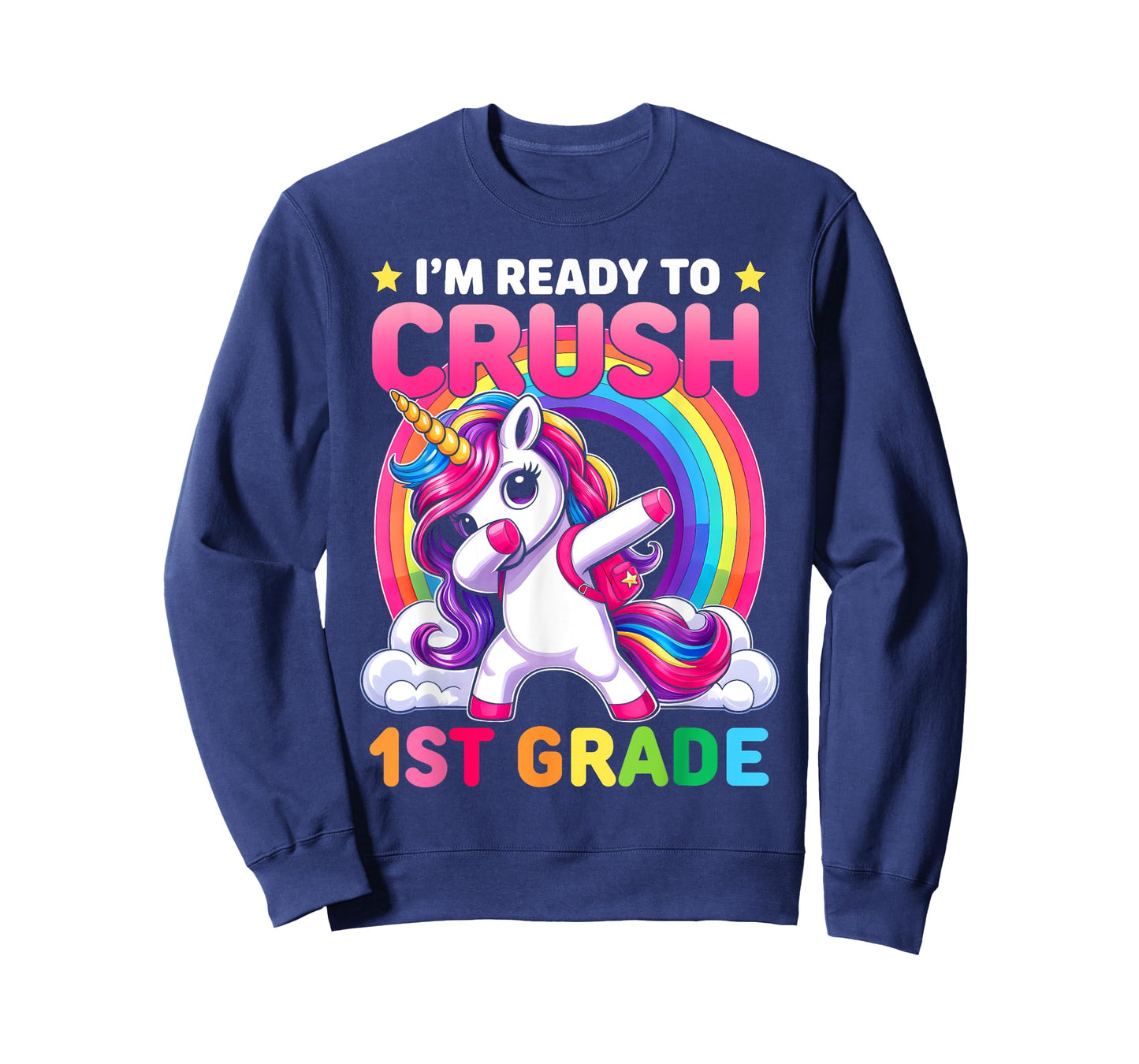 Crush 1st Grade Shirts for Girls Unicorn Back to School T-Shirt