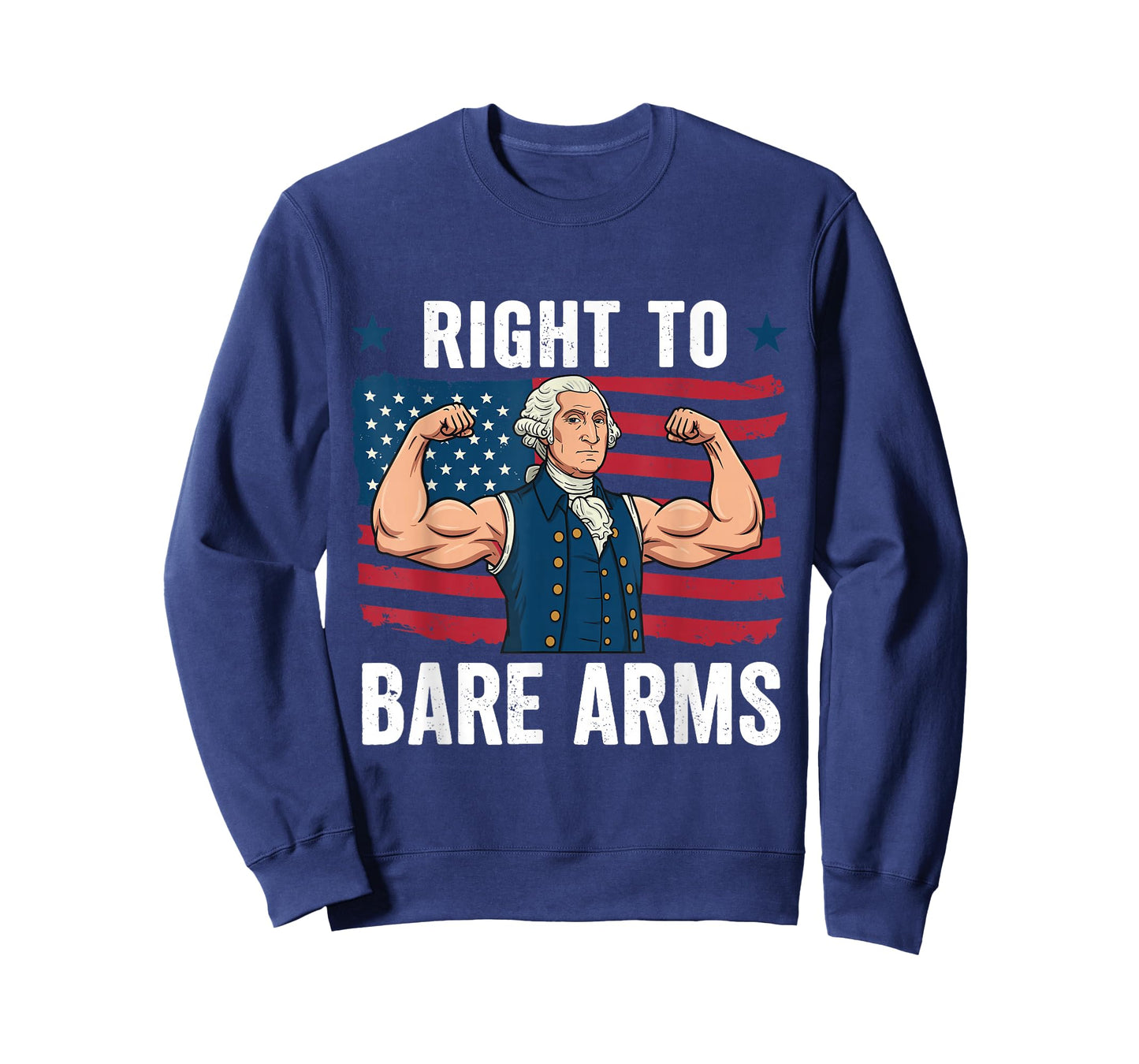 Right To Bare Arms George Washington Funny 4th Of July Gym T-Shirt