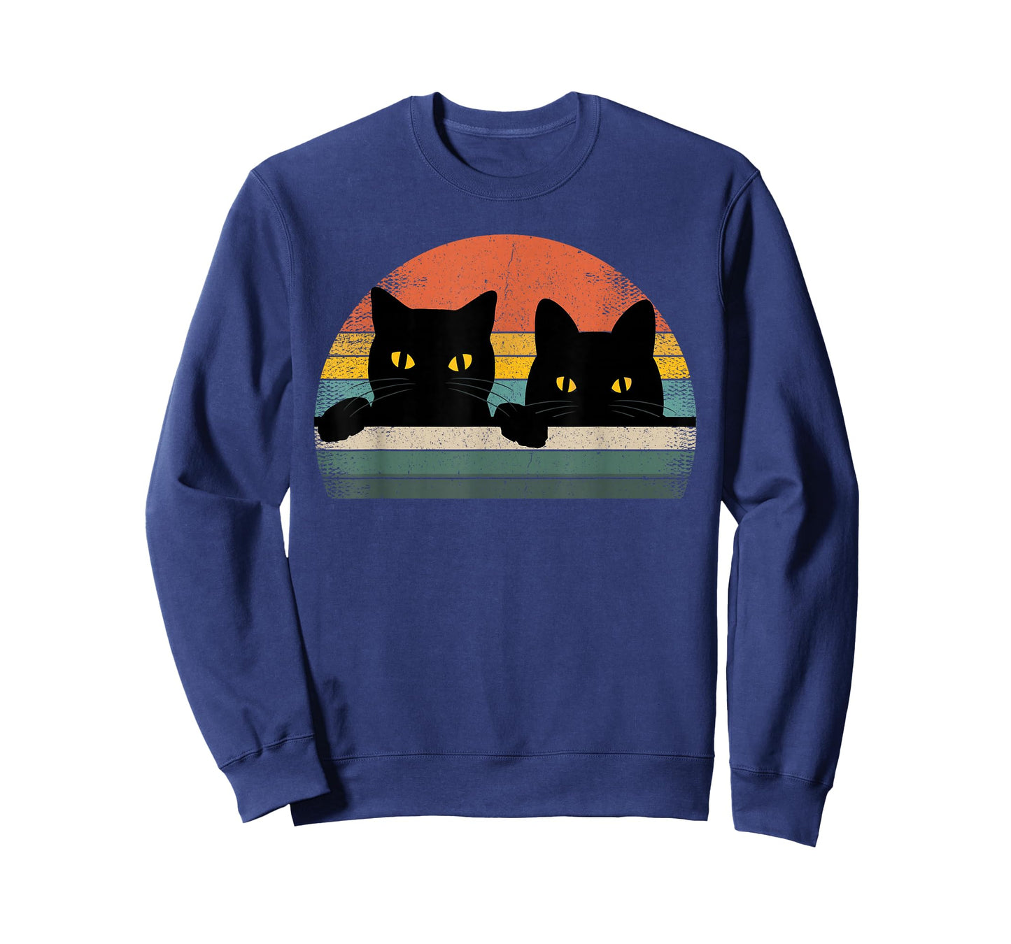 Black Cat Vintage Retro Style - Cats Lover Gift T-Shirt