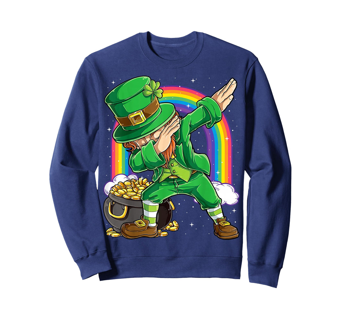 St Patricks Day Dabbing Leprechaun Boys Girls Men Dab Dance T-Shirt Small