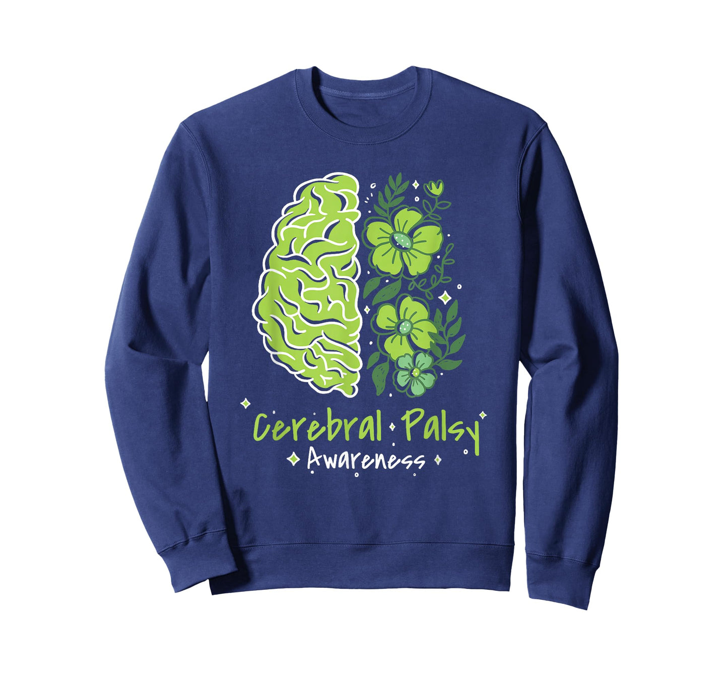 CP Brain Damage Cute Flowers Cerebral Palsy Awareness T-Shirt