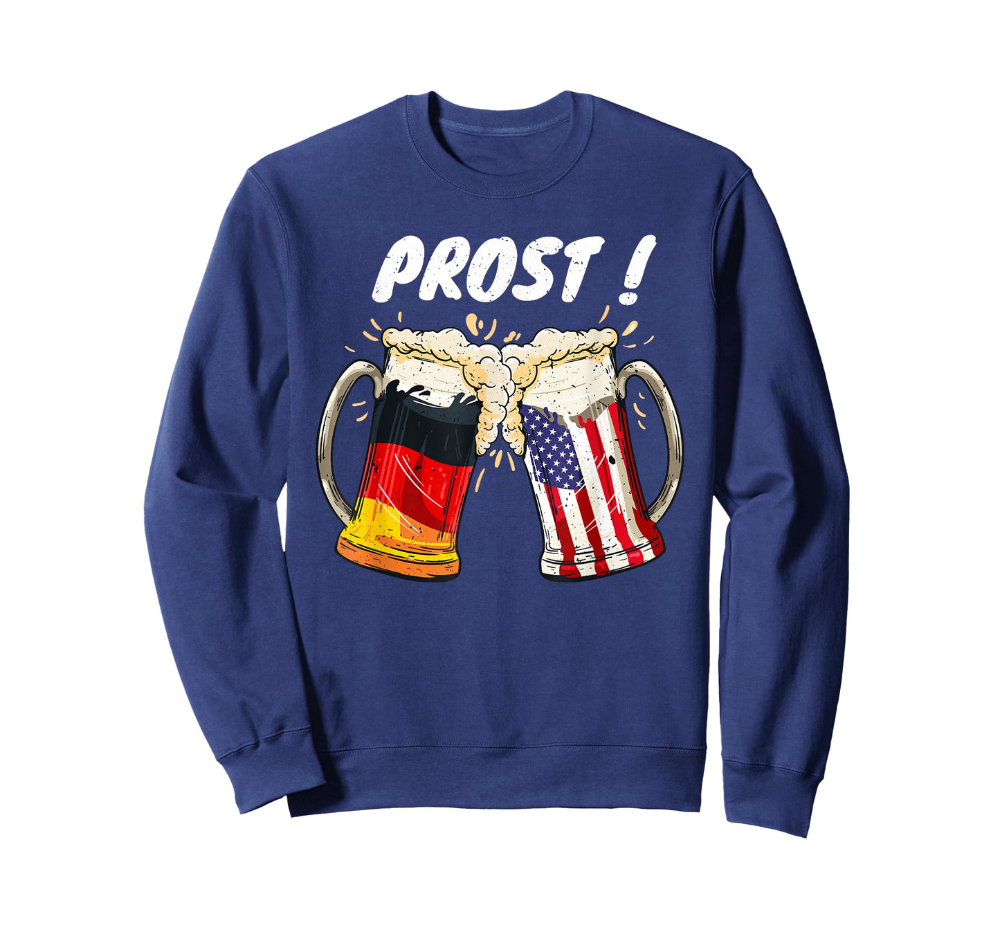 Prost Beer German American Flag Oktoberfest Mug For Men T-Shirt