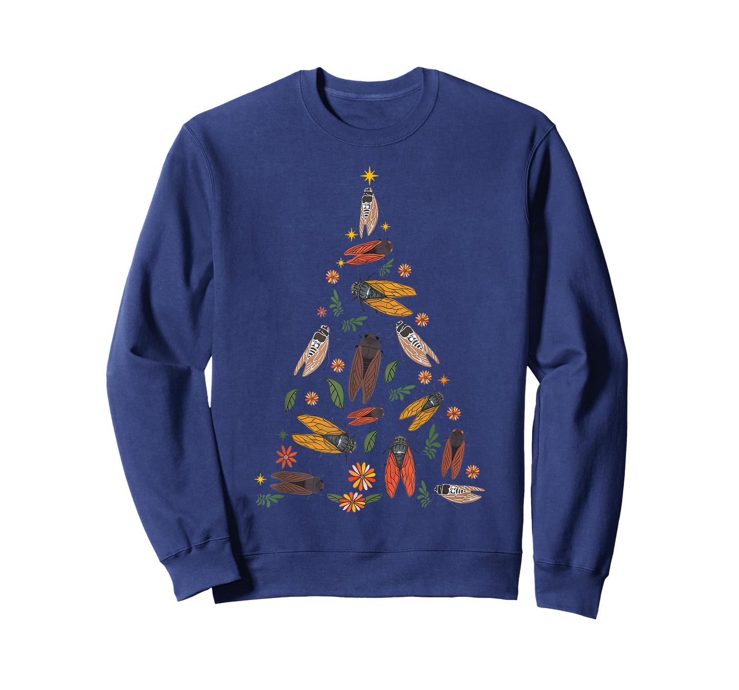 Cicada Christmas Tree Entomologist Bug Insect Nature Lover T-Shirt