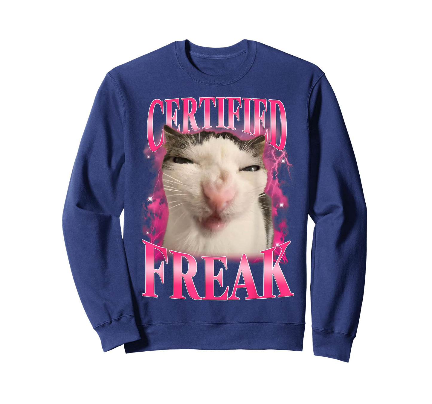Certified Freak Eat Cement Cursed Cat Funny Cat Meme Humor T-Shirt