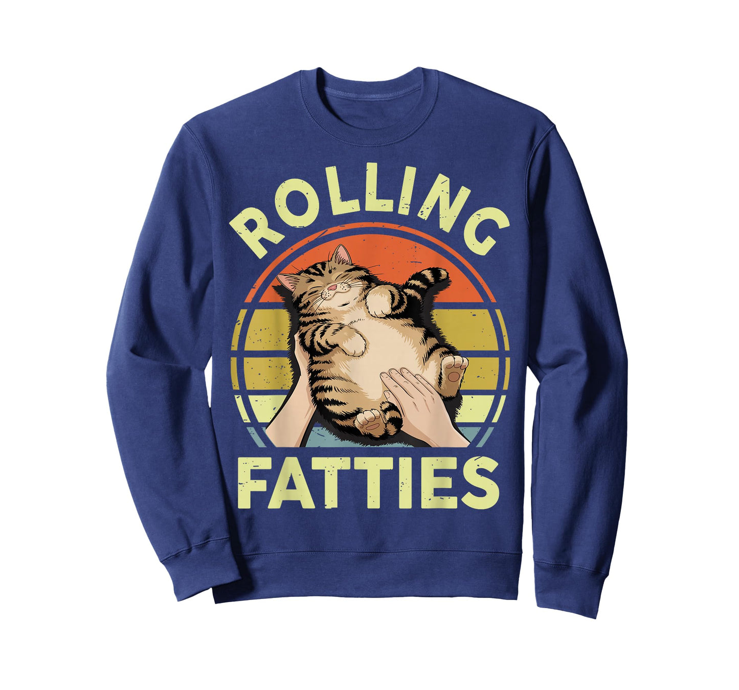 Tabby Cat Rolling Fatties Funny Cat Lover Gift Women Men T-Shirt