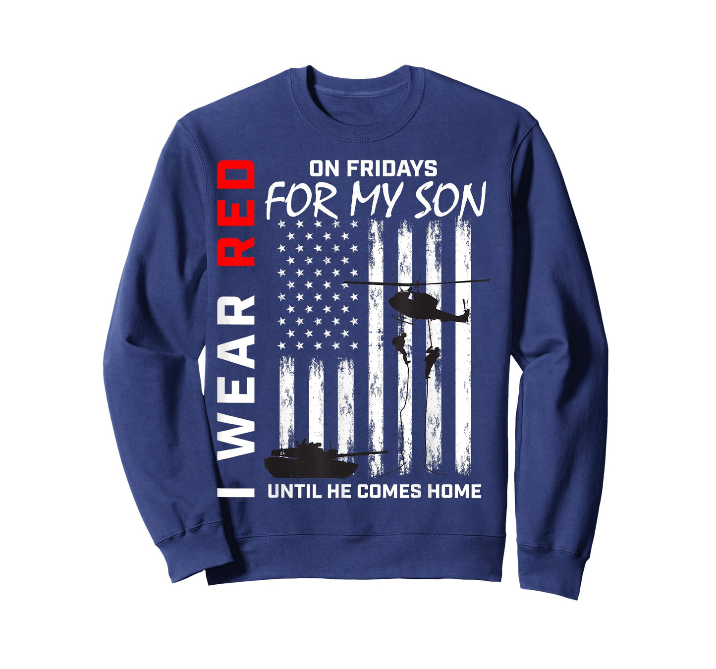 Red Friday Son Military Remember Everyone Deployed USA Flag Women Men T-Shirt