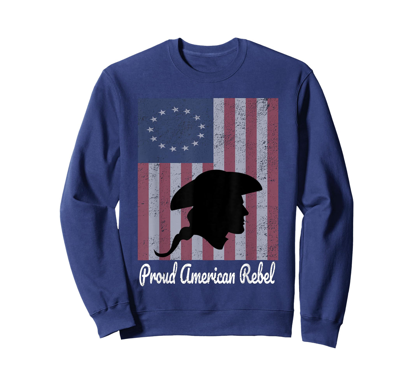 Betsy Ross 1776 Colonial Battle Flag Proud American Rebel T-Shirt